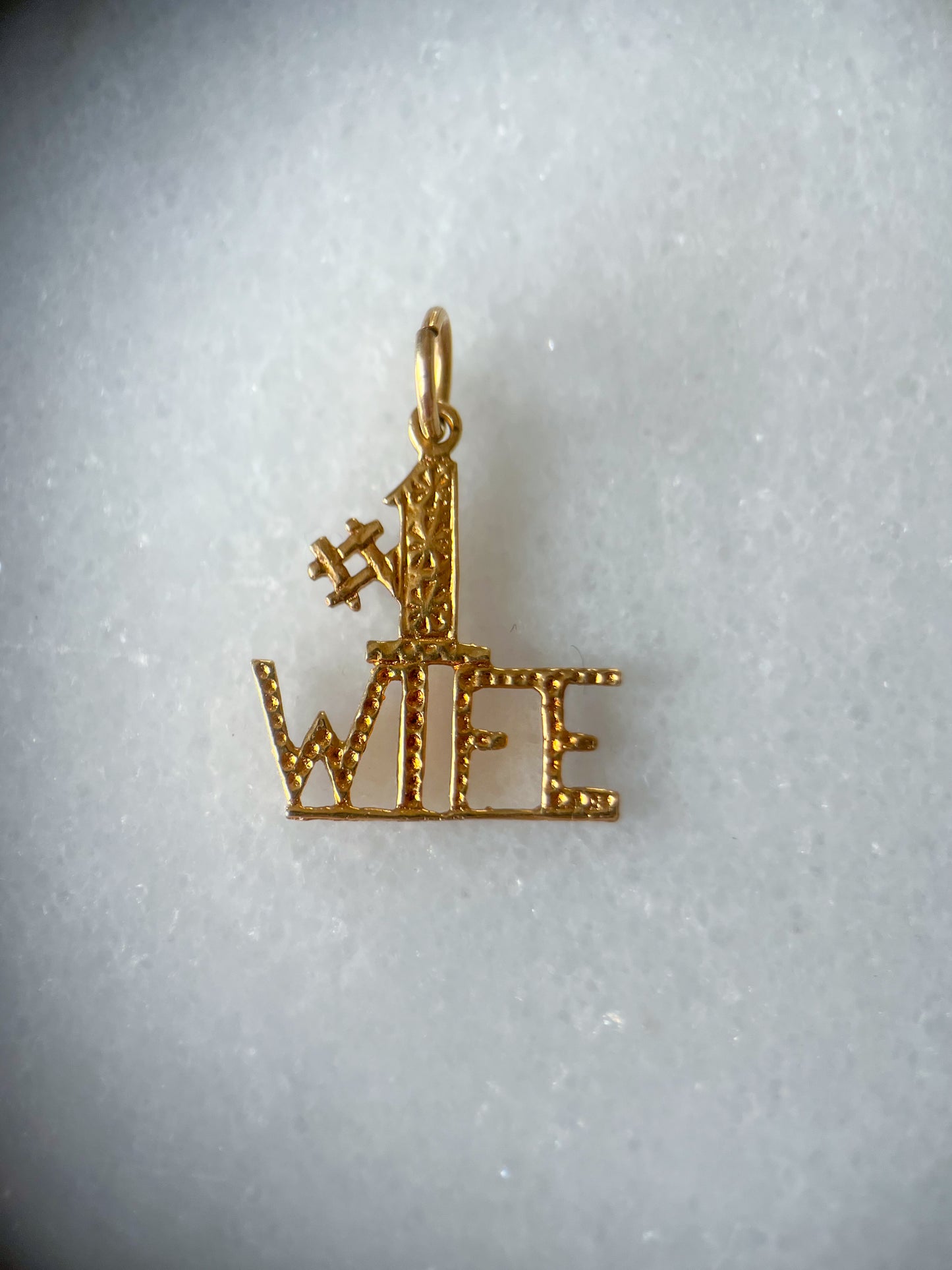 Various Vintage Charms "#1 Wife", "#1 Nana" 14k Yellow Gold Charms