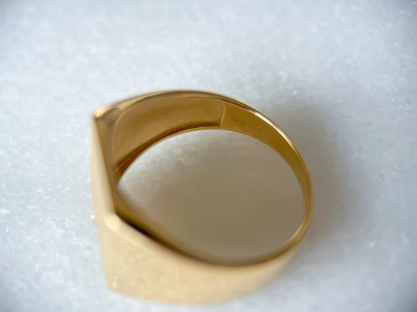 Large Signet 14k Yellow Gold Ring