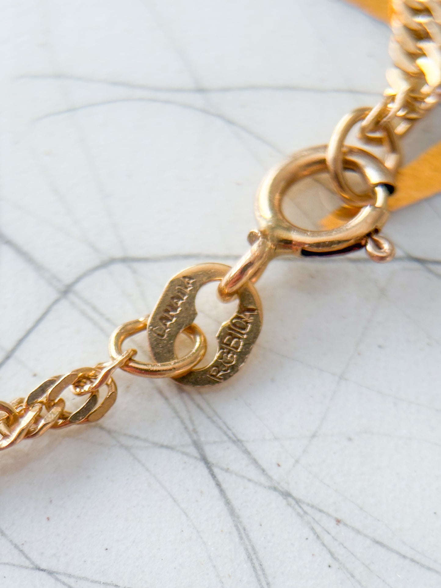 Vintage Twisted Curb Chain 10k Yellow Gold 24 Inch Necklace