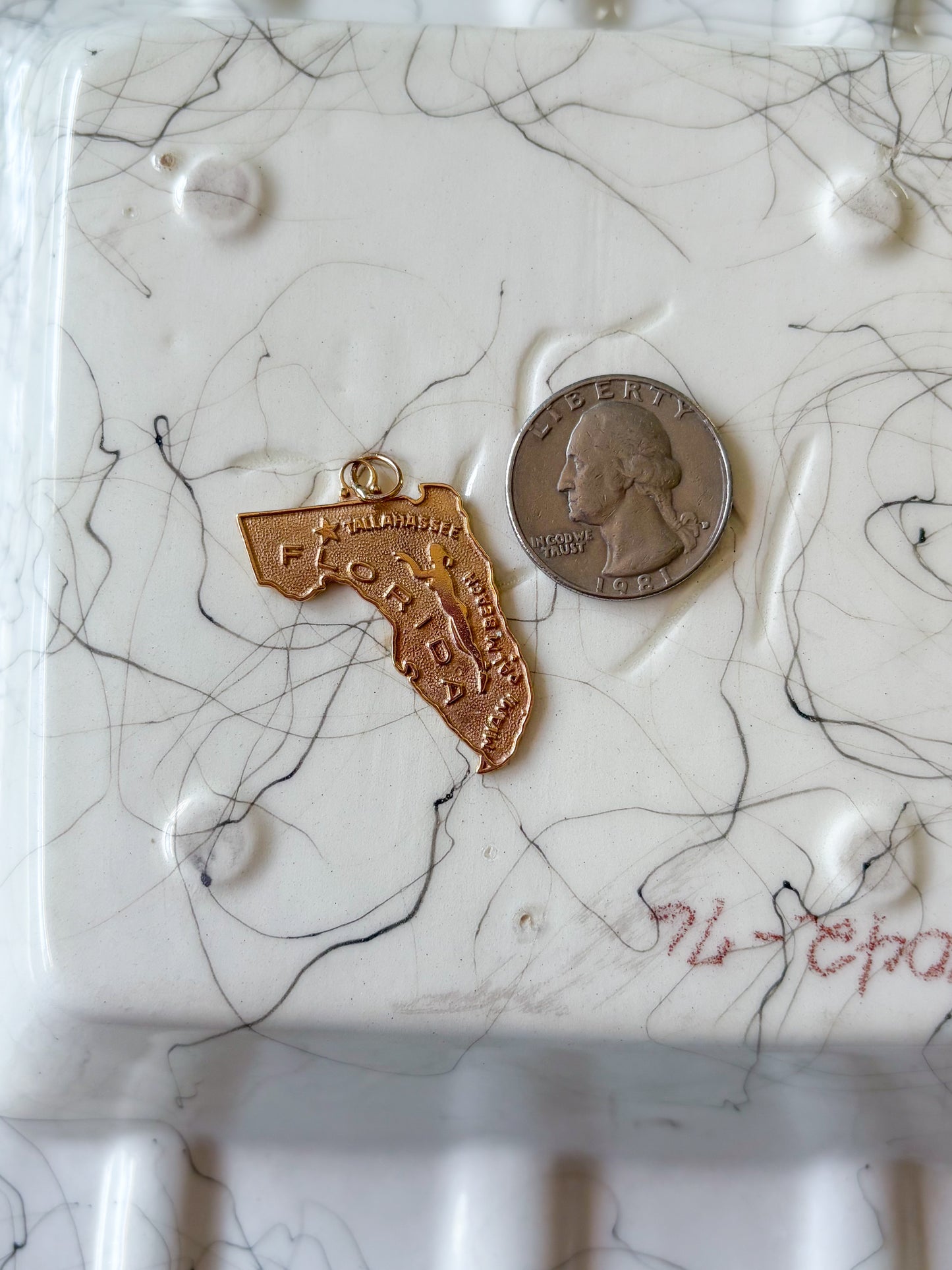 Vintage Florida 14k Yellow Gold Charm