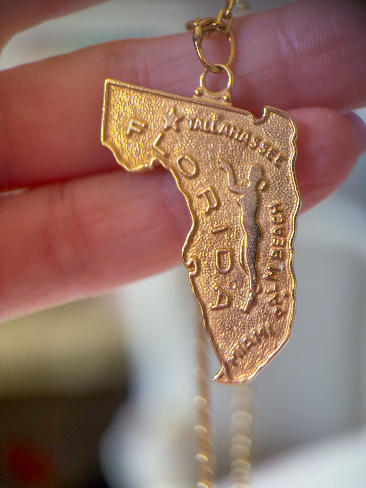 Vintage Florida 14k Yellow Gold Charm