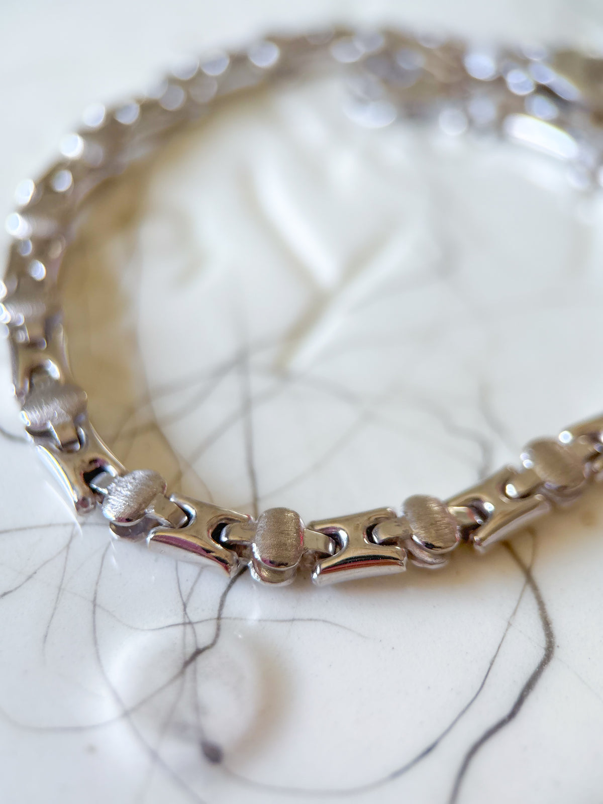 Vintage 14k White Gold Inch Bracelet