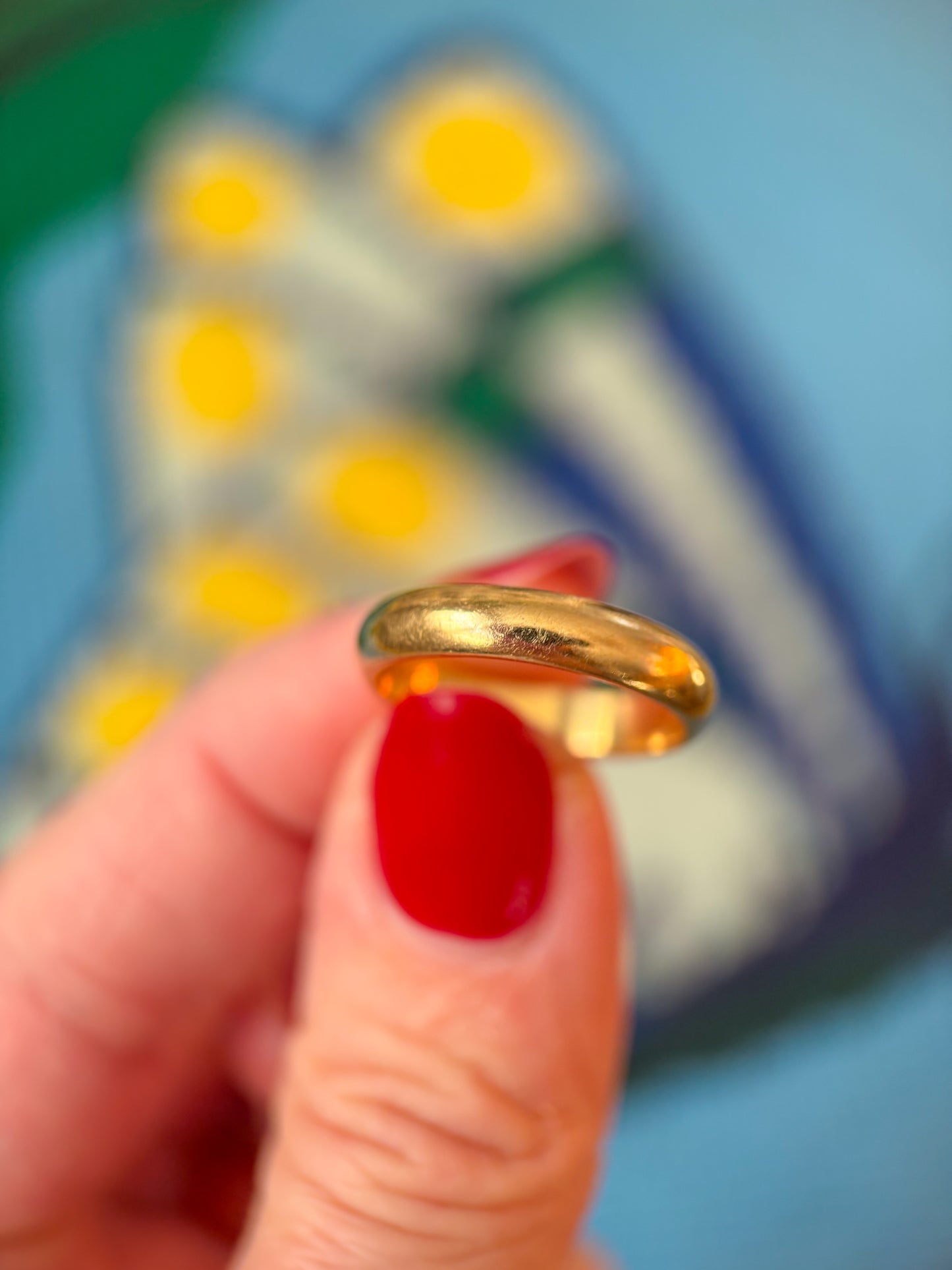 Vintage 14k Donut Yellow Gold Band Ring, Size 6