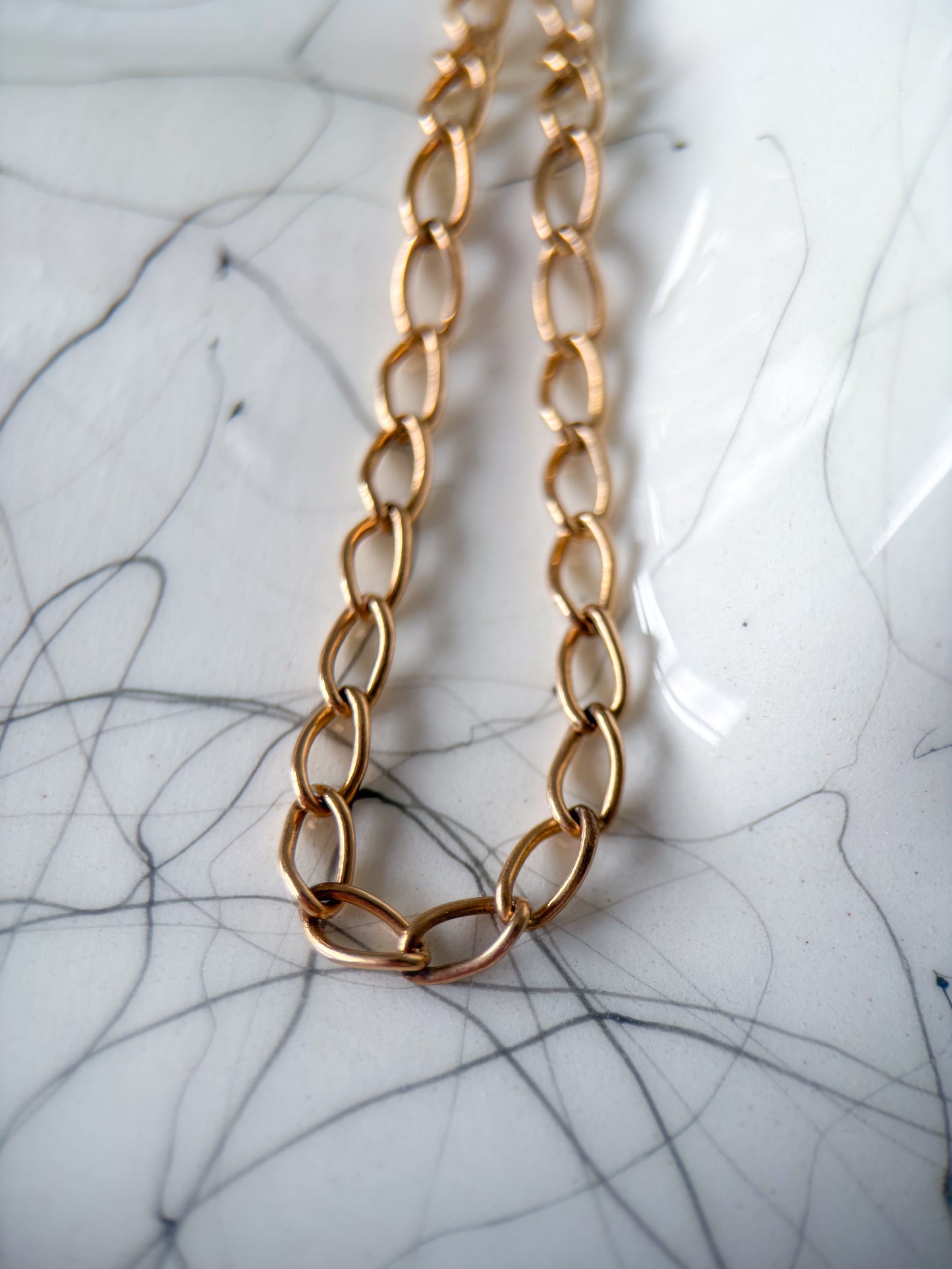 Vintage Cable Link 14k Yellow Gold 7 Inch Bracelet