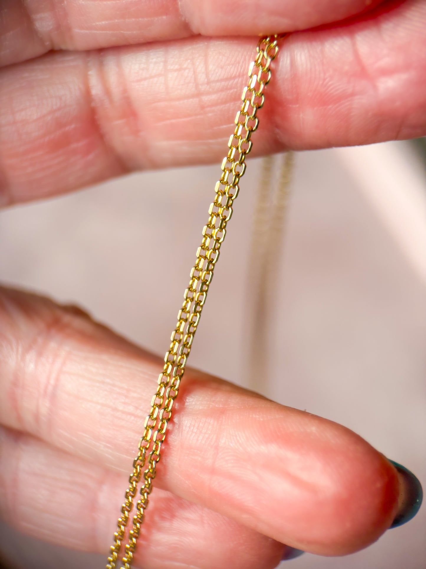 Vintage Cable Chain 14k Yellow Gold 21 Inch Necklace