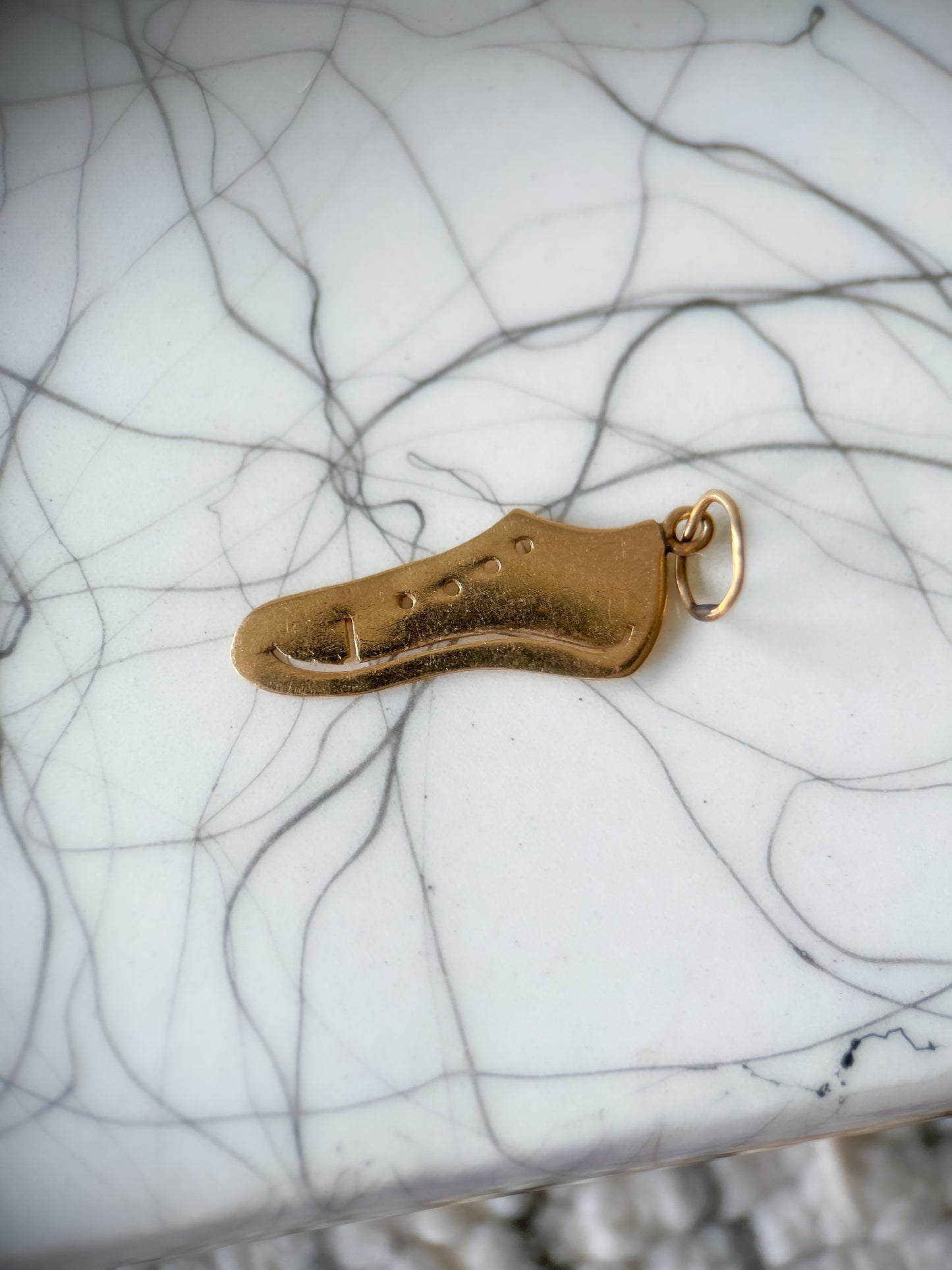 Vintage Sneaker and Ballet Shoe 14k Yellow Gold Charms