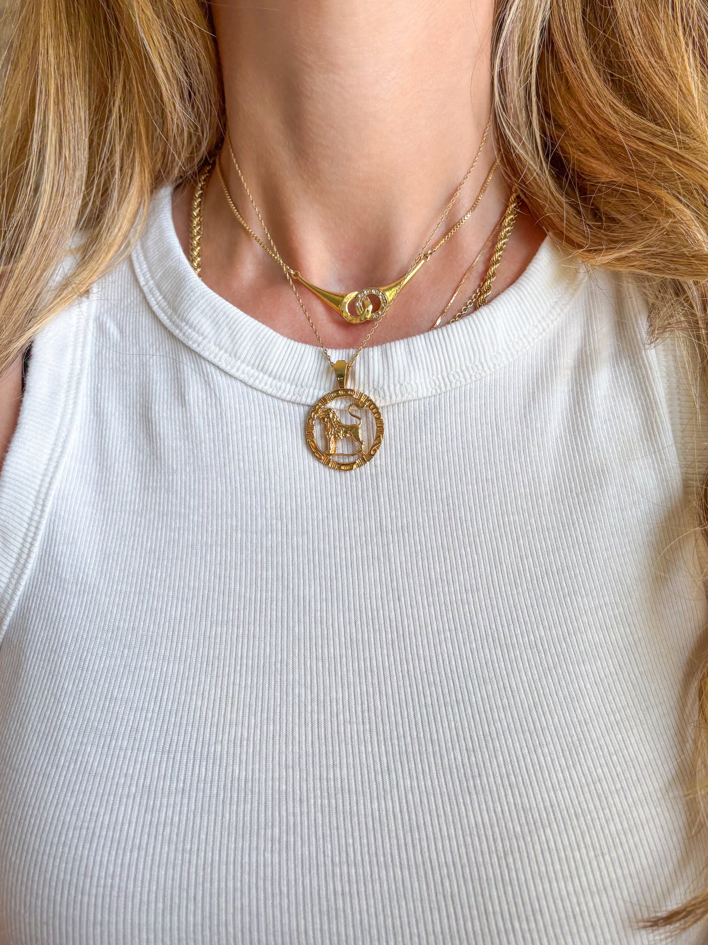 Vintage Leo Zodiac Sign 14k Yellow Gold Charm