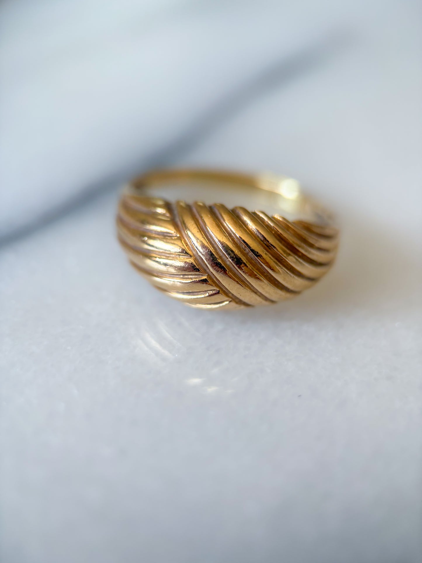 Vintage Bombé 10k Yellow Gold Ring