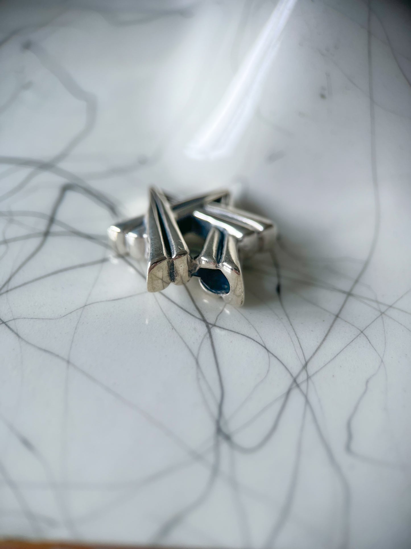 Vintage Star of David Chunky Sterling Silver Charm