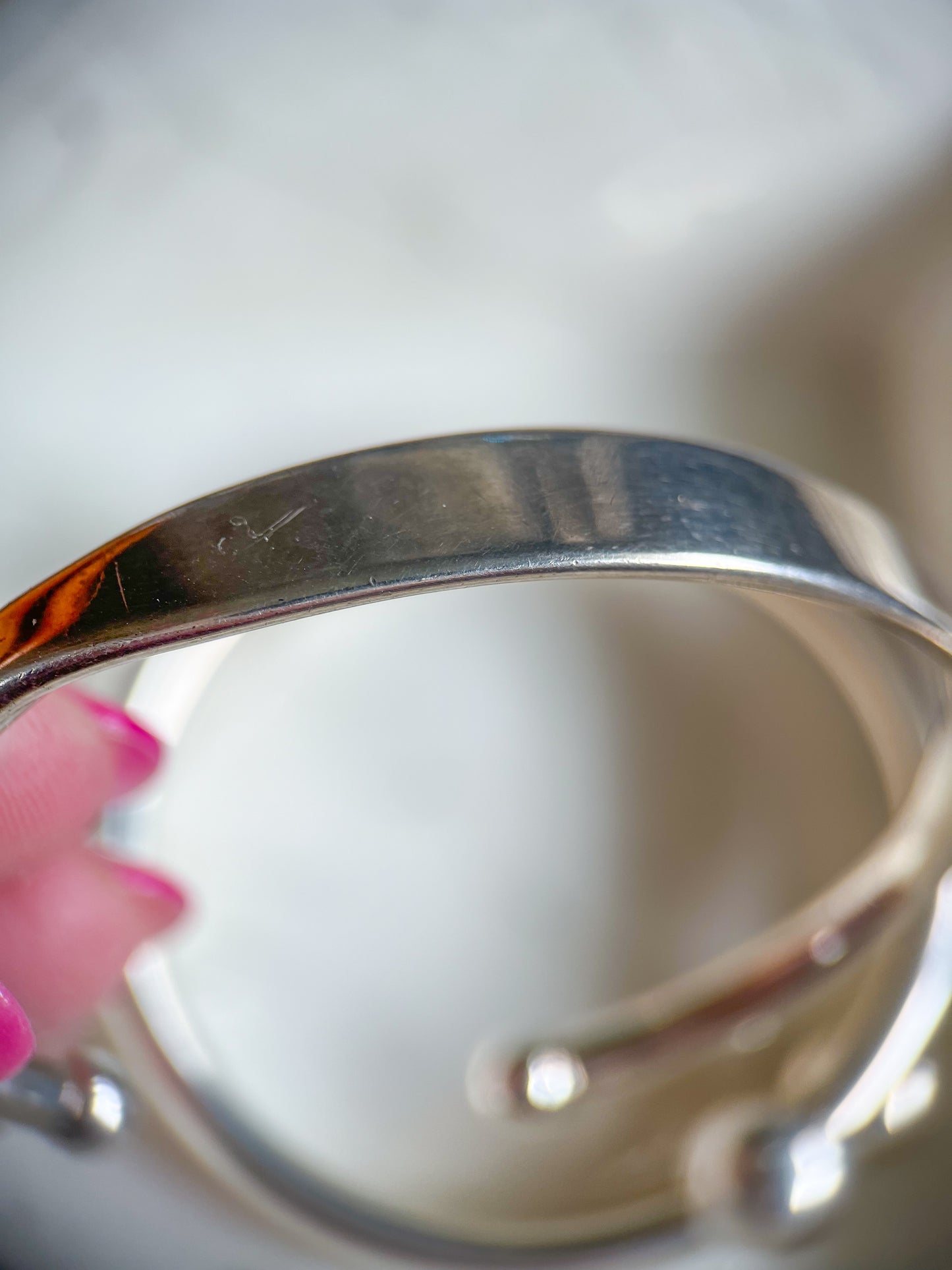 Vintage Sterling Silver Cuff Bracelet, circa 1970s