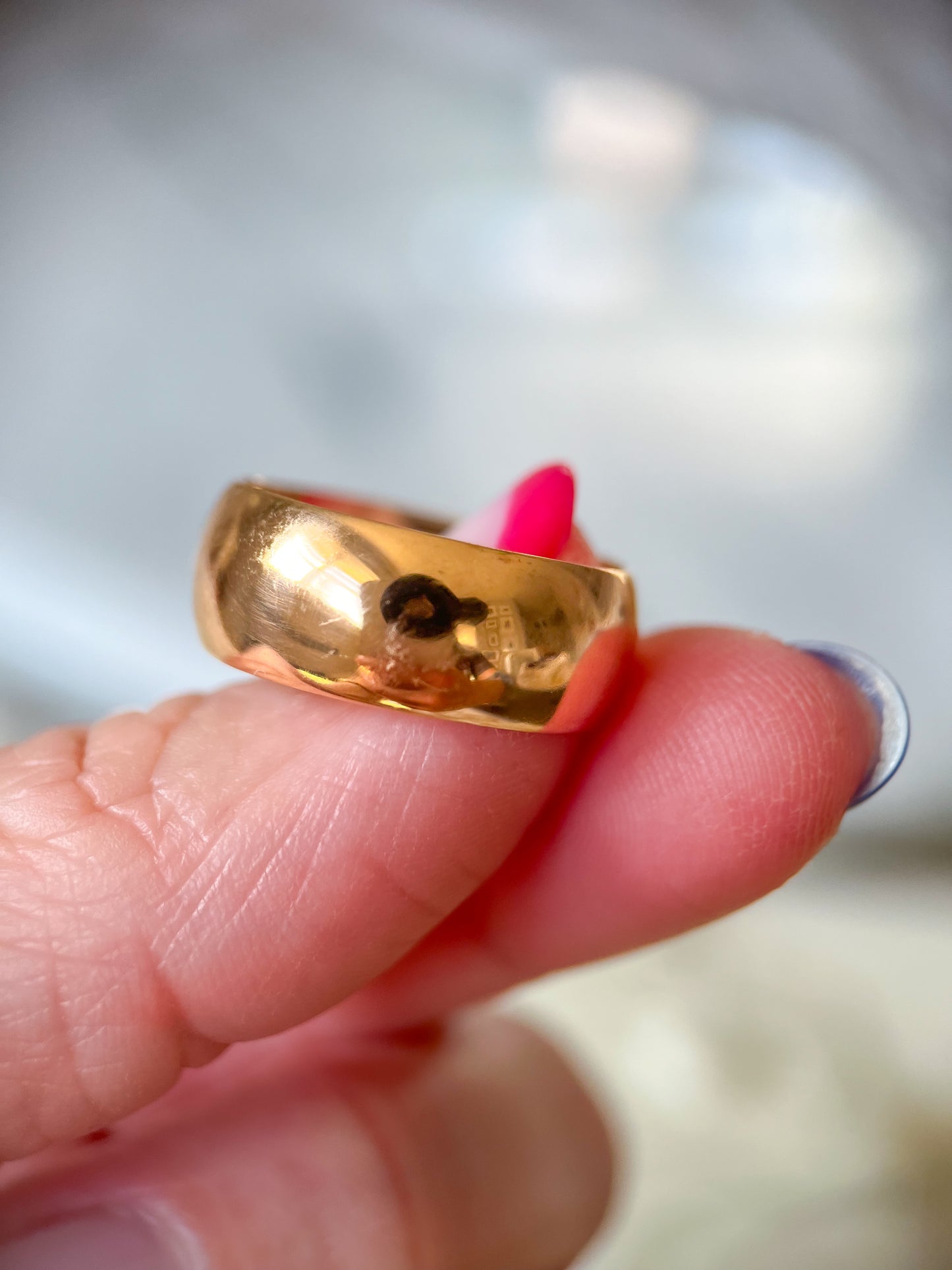 Vintage 14k Yellow Gold Thick Band Ring