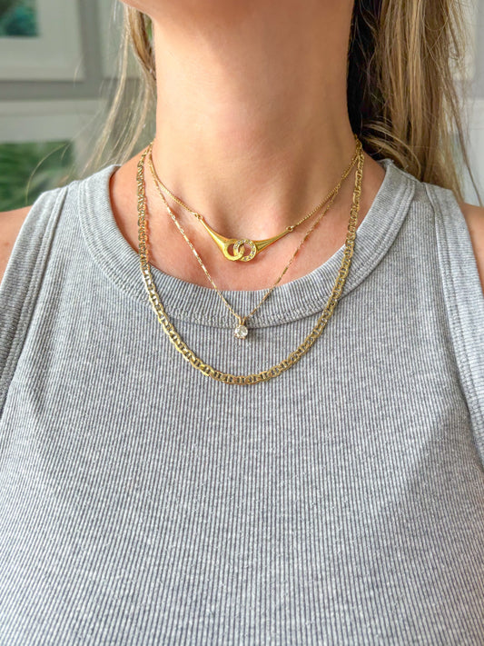 Vintage Mariner 14k Yellow Gold Chain 19 Inch Necklace