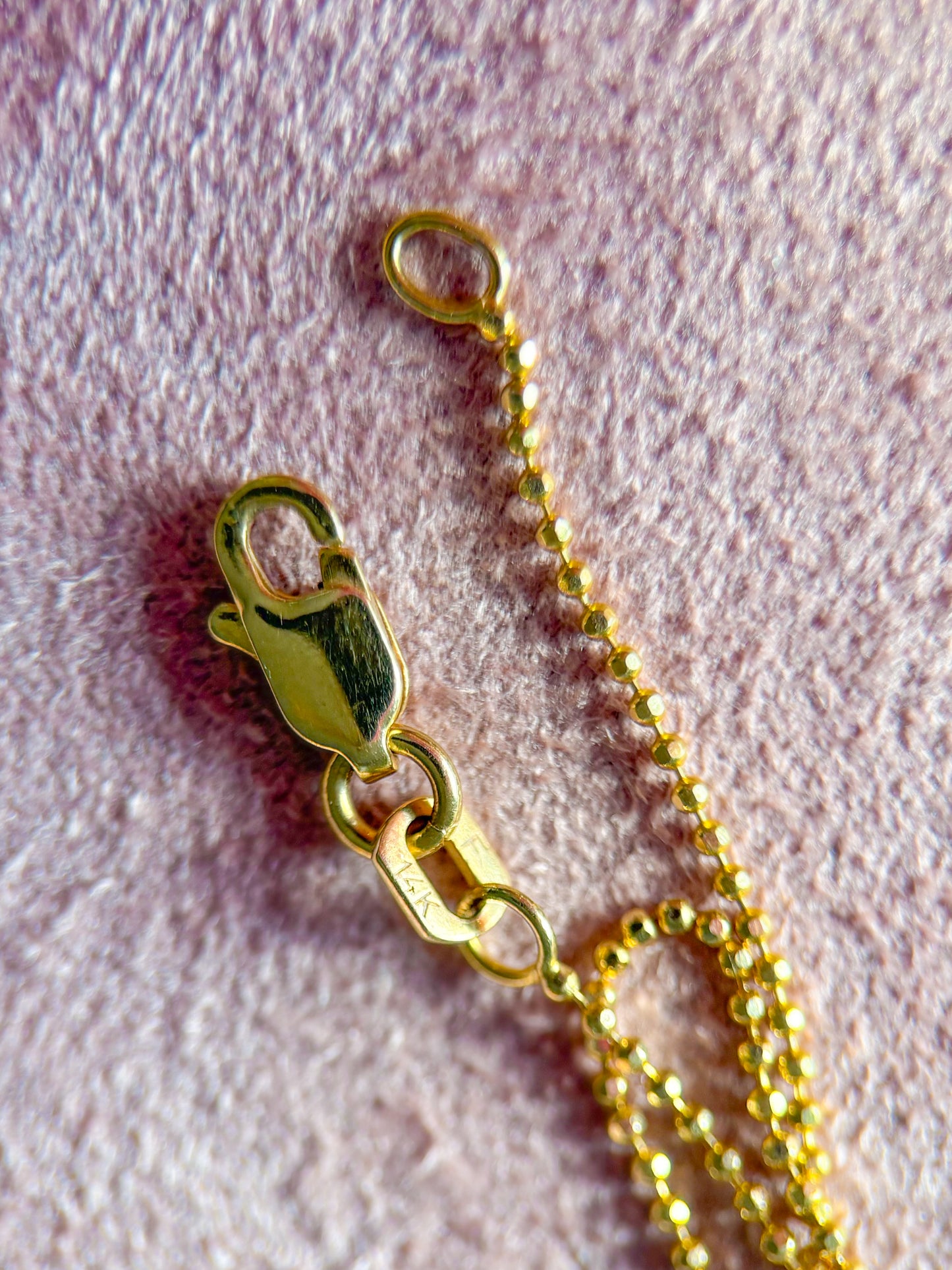 Vintage Ball Chain 14k Yellow Gold 20 Inch Necklace