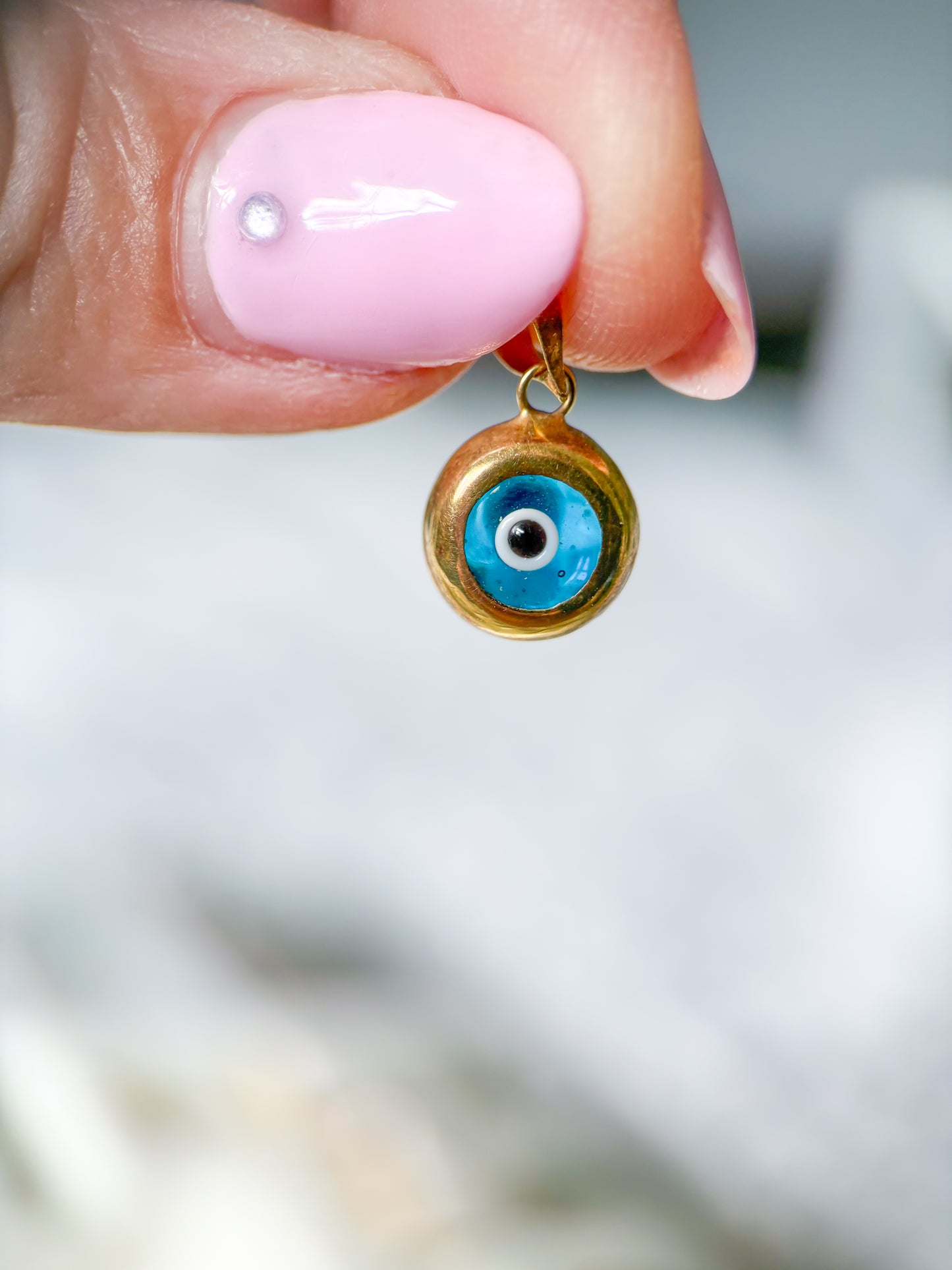 Various Circle Evil Eye 14k Yellow Gold Charms