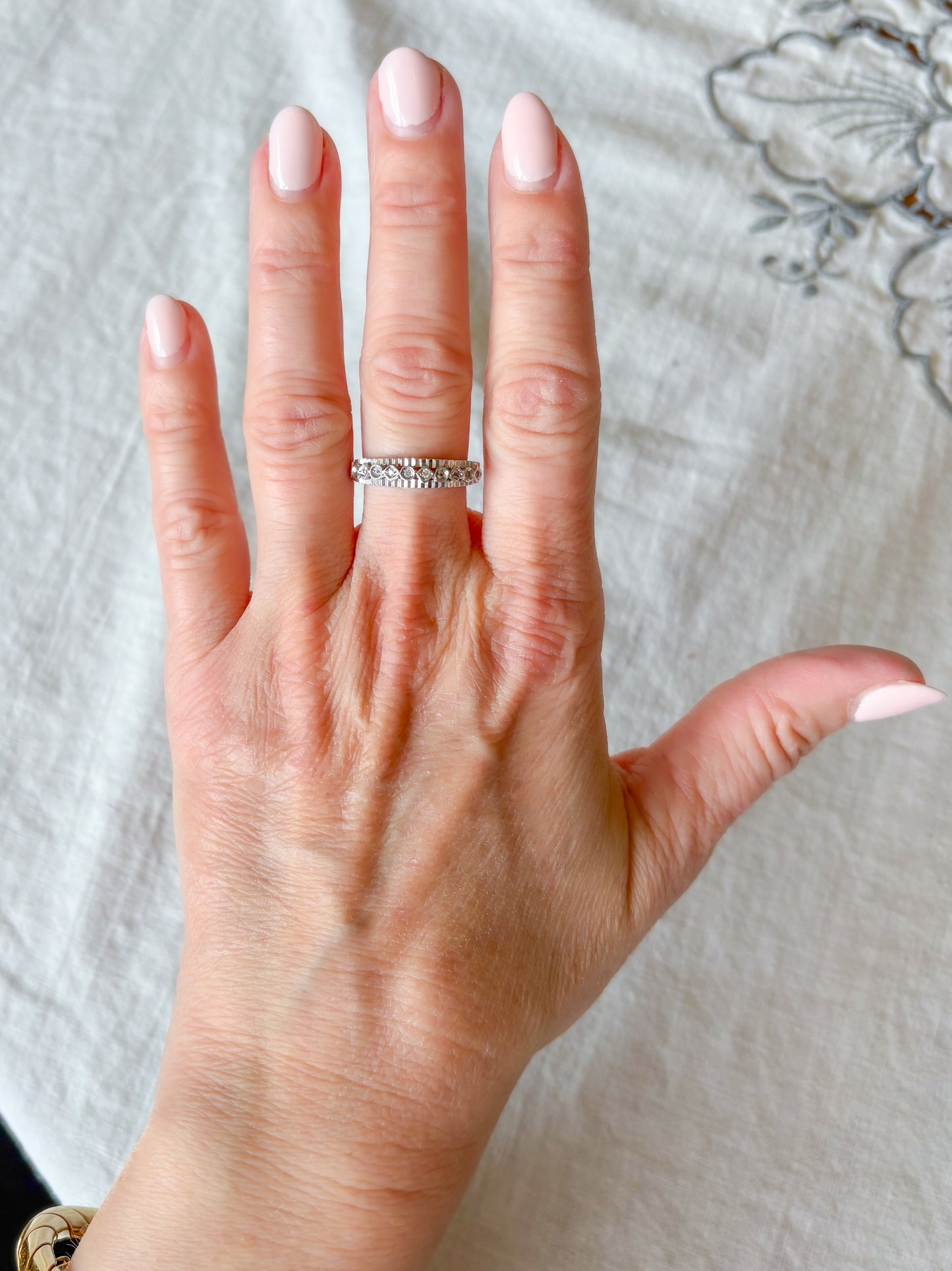 Various Vintage Natural Diamond 18k White Gold Rings