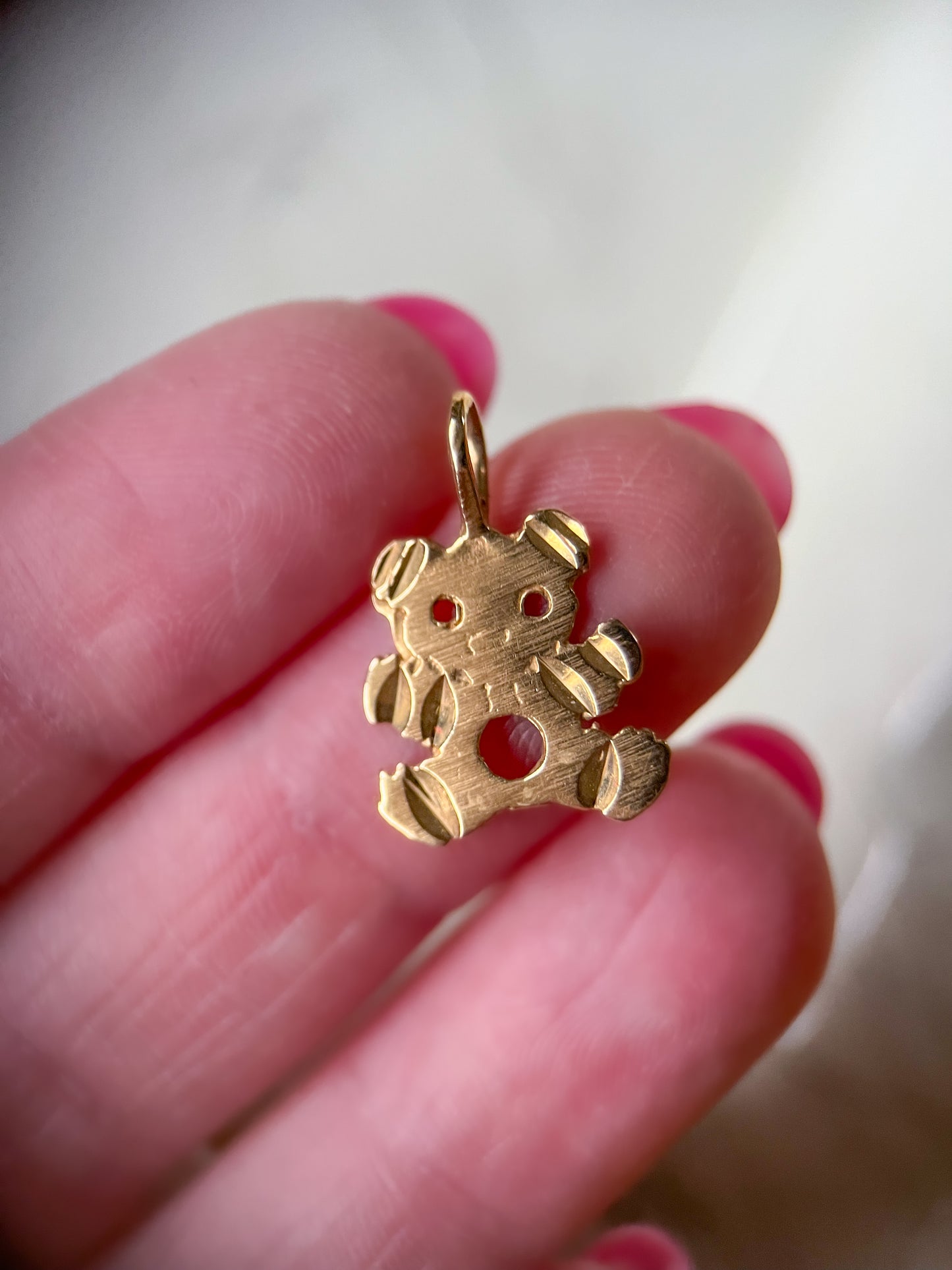 Vintage Teddy Bear 14k Yellow Gold Charm