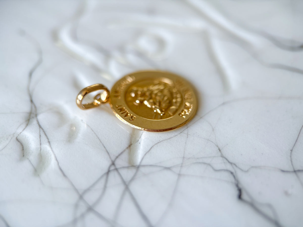 Vintage Saint Anthony 14k Yellow Gold Charm