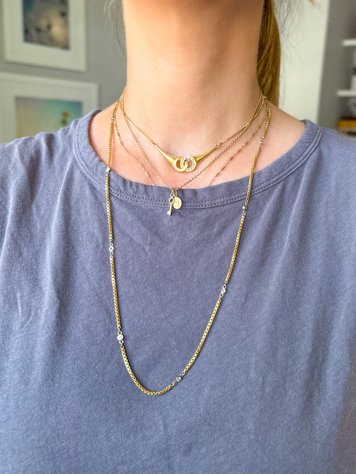 Vintage Mini Miraculous Mary 14k Yellow Gold Charm