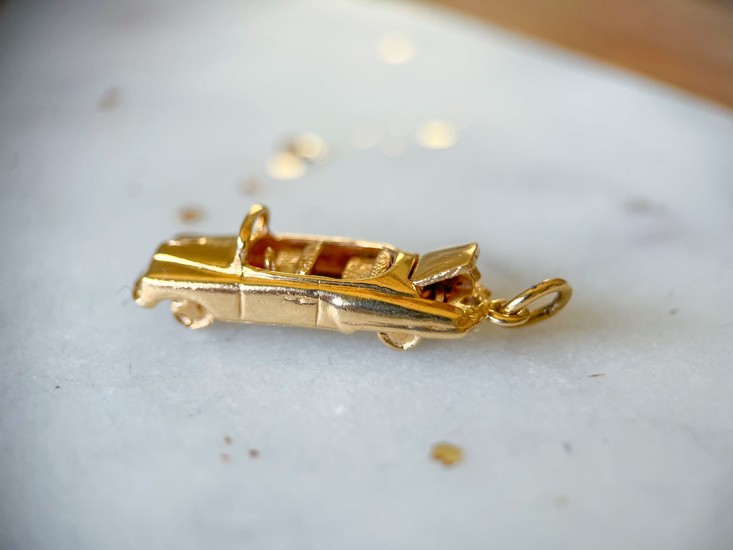 Vintage Convertible Car 14k Yellow Gold Charm