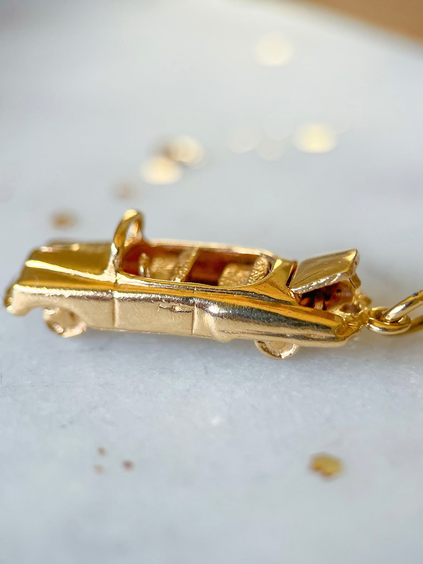 Vintage Convertible Car 14k Yellow Gold Charm