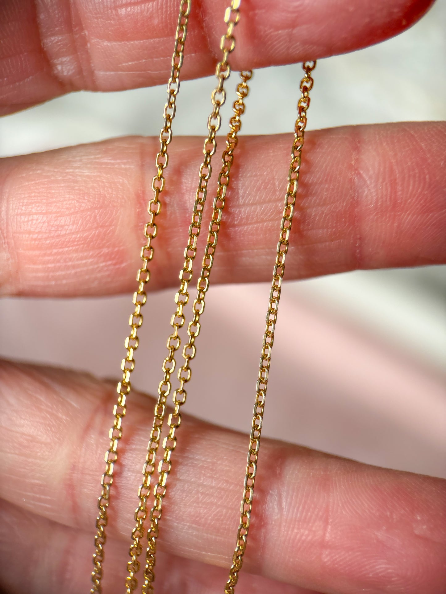 Vintage Cable Chain 14k Yellow Gold 21 Inch Necklace