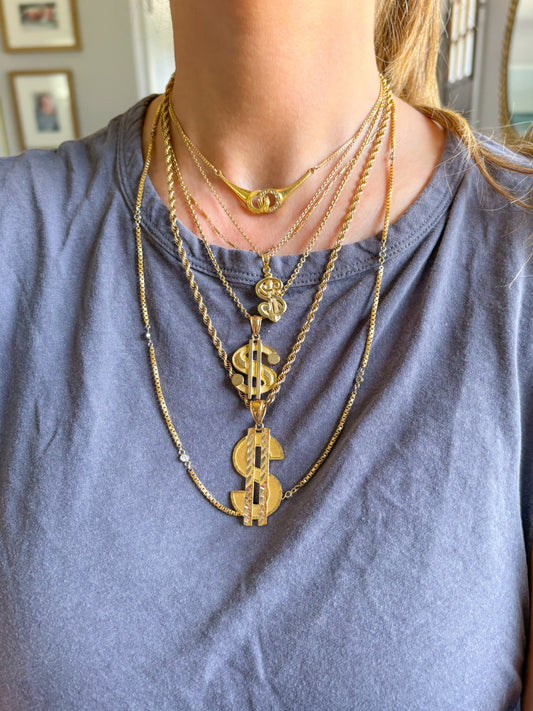 Various Dollar Sign 10k Yellow Gold Charms