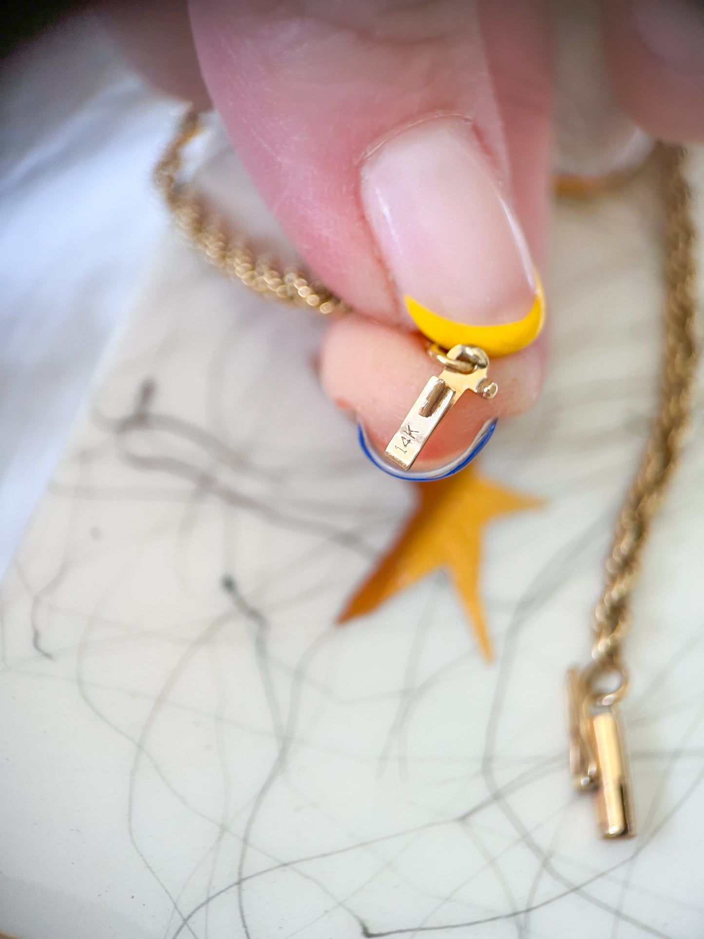 Vintage Rope Chain 14k Yellow Gold 7.5 Inch Bracelet