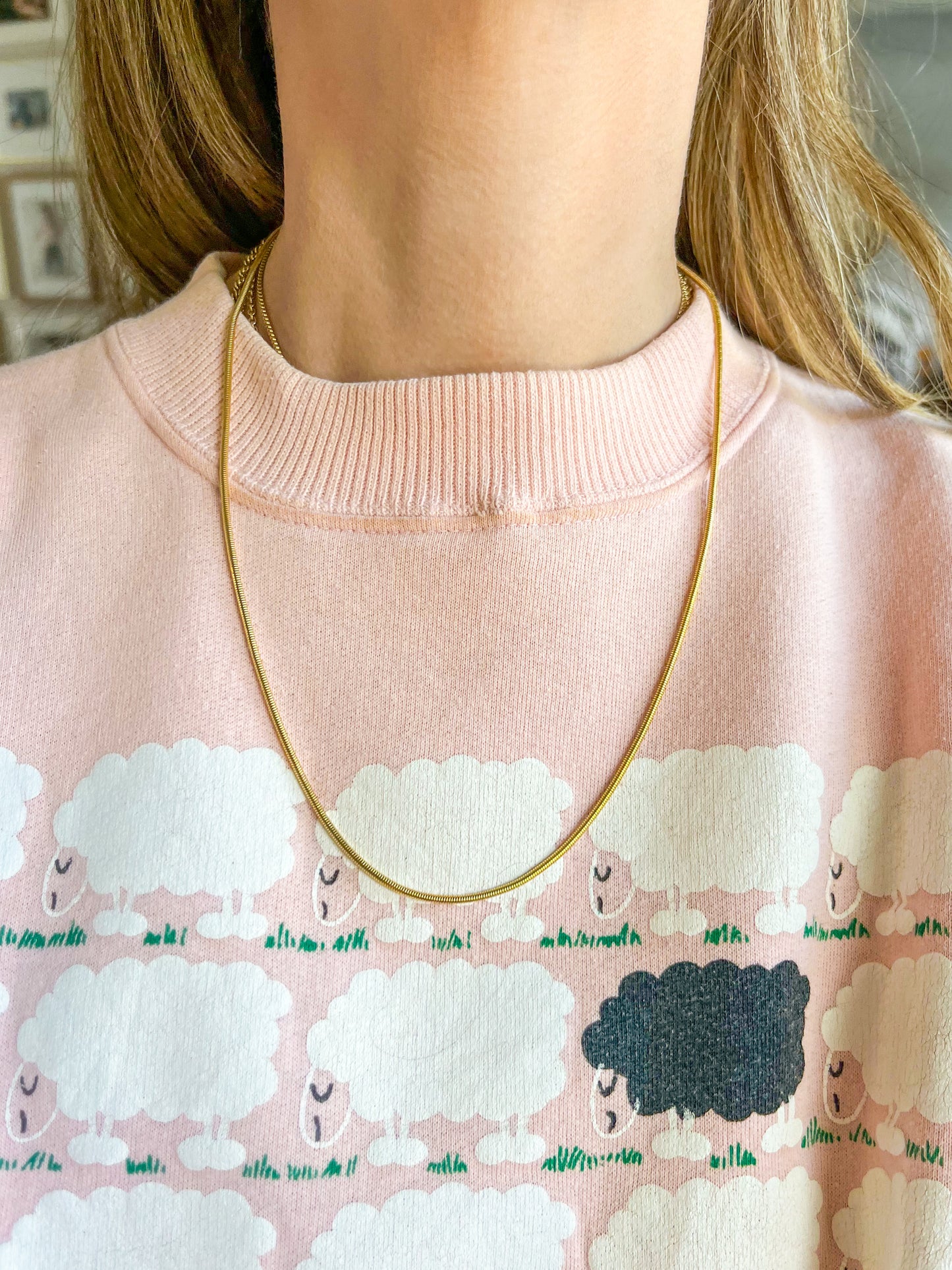 Vintage Snake Chain 14k Yellow Gold 20 Inch Necklace
