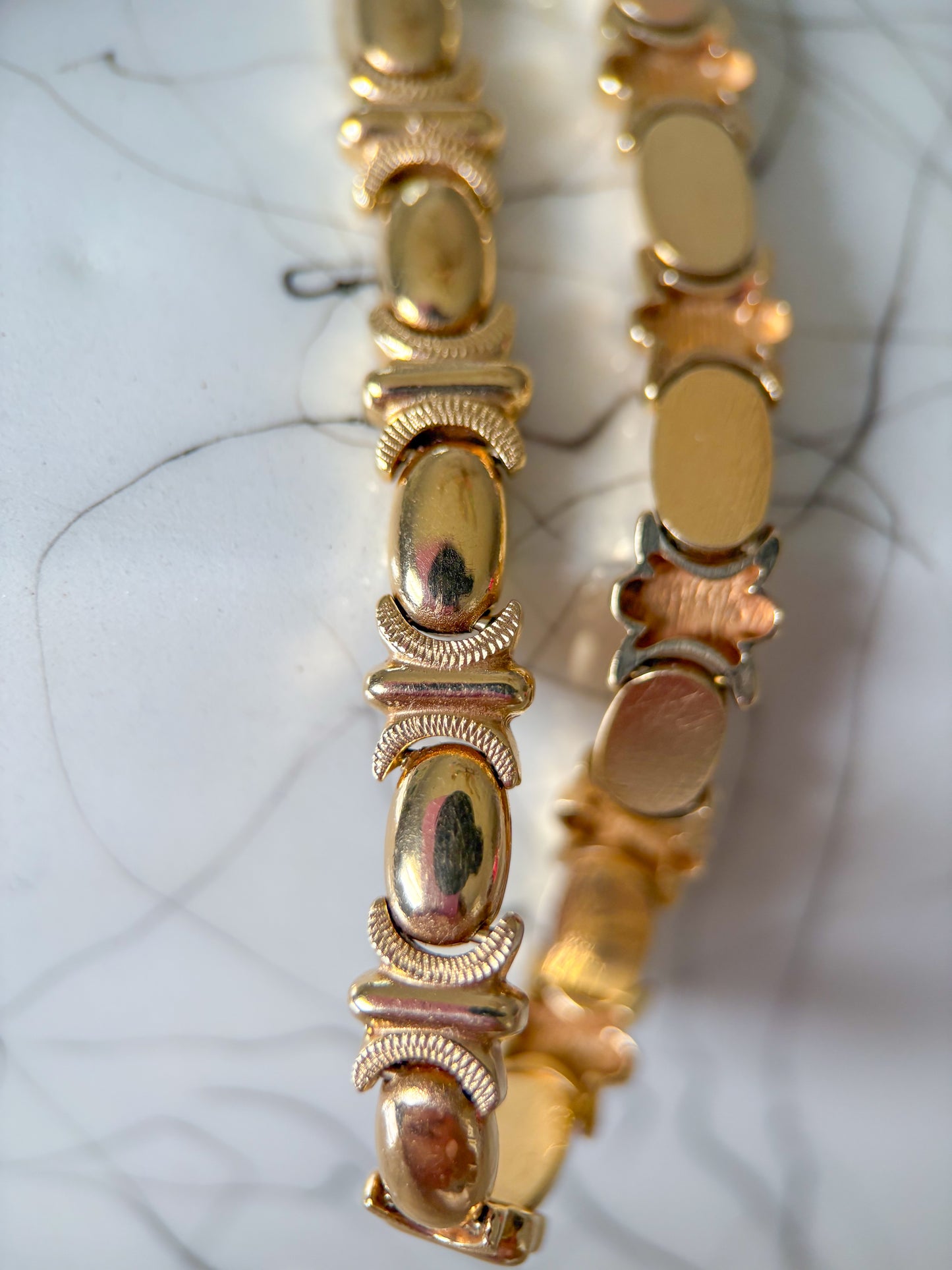 Vintage Chunky 14k Yellow Gold Chain 16.5 Inch Necklace