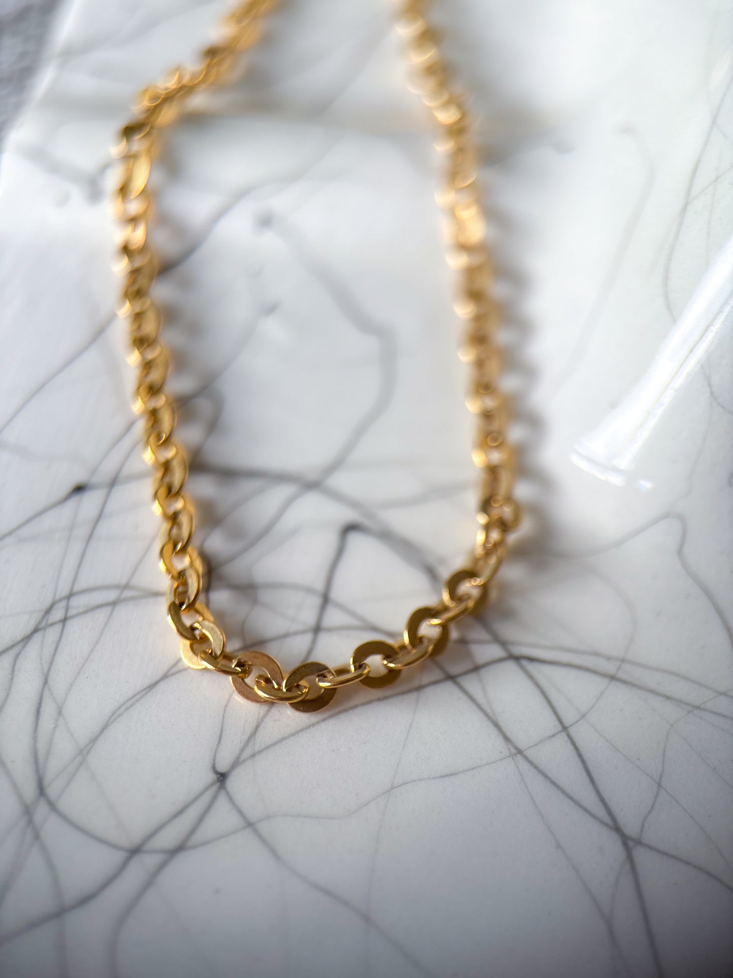 Vintage Cable Chain 18k Yellow Gold 24 Inch Chain
