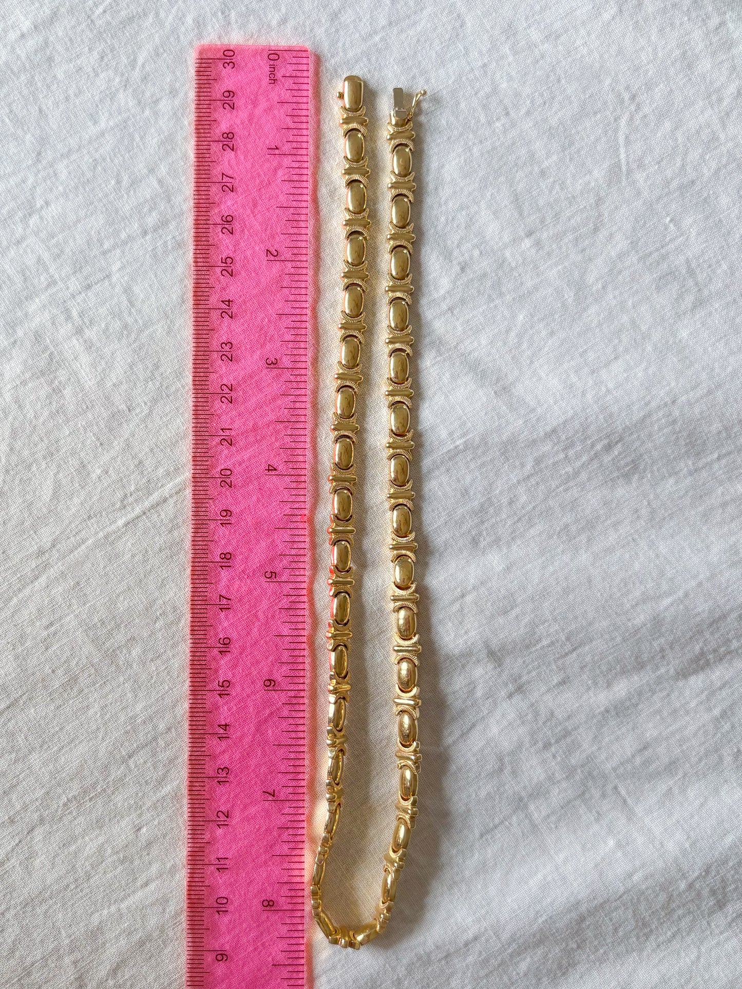 Vintage Chunky 14k Yellow Gold Chain 16.5 Inch Necklace