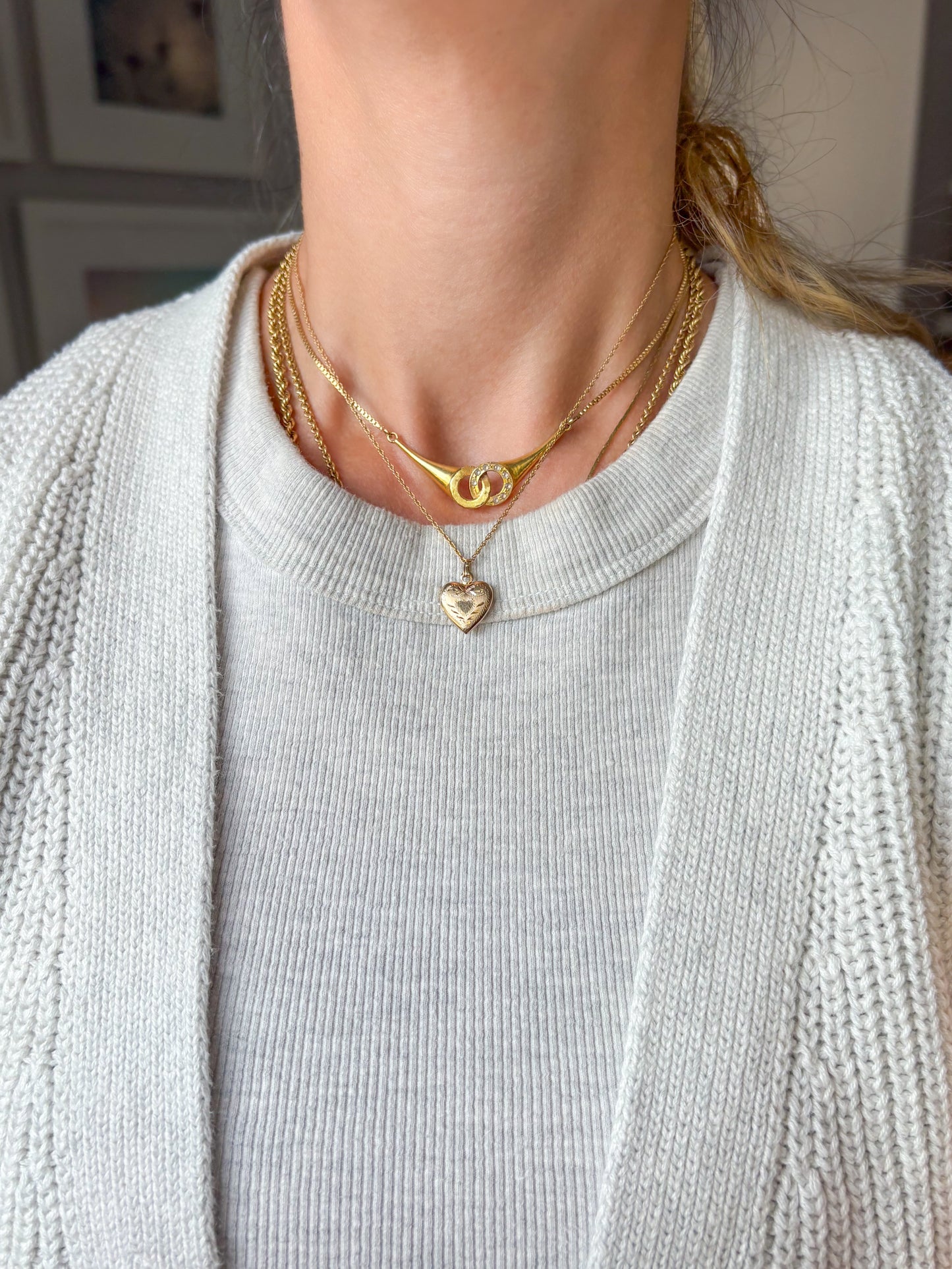 Vintage Heart Locket 14k Yellow Gold Charm