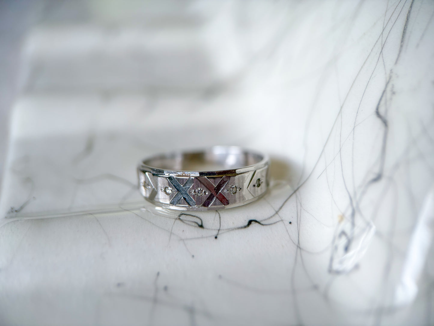 Various Vintage Natural Diamond 18k White Gold Rings