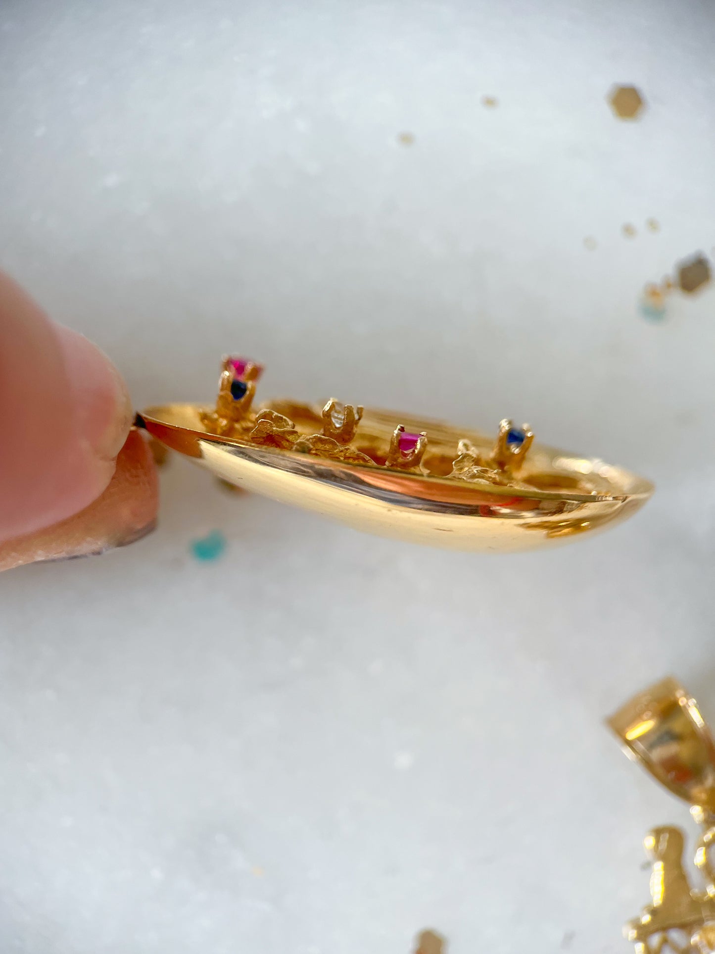 Vintage Large Tree of Life 14k Yellow Gold Judaica Charm