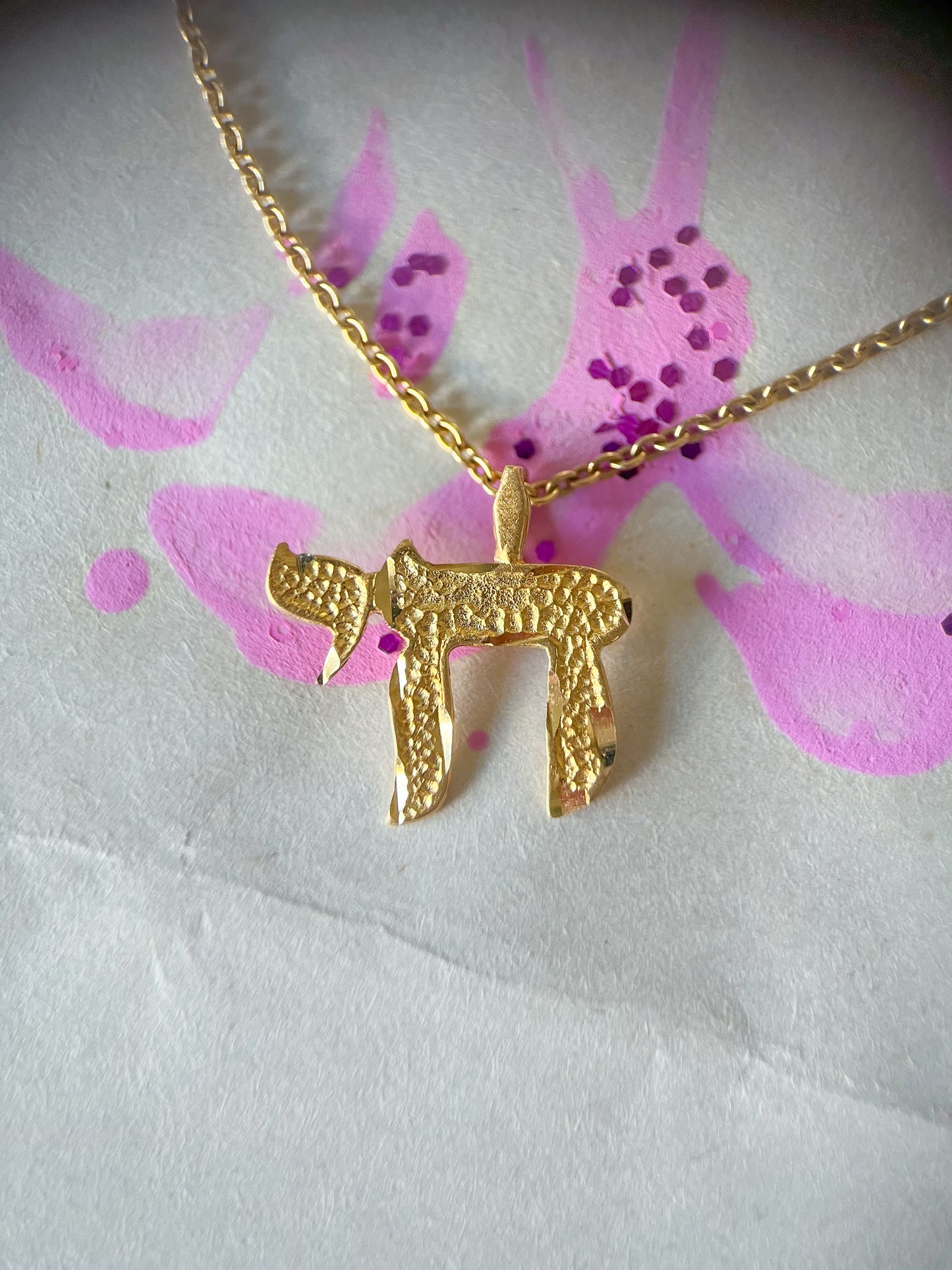 Vintage Small Chai 14k Yellow Gold Charm