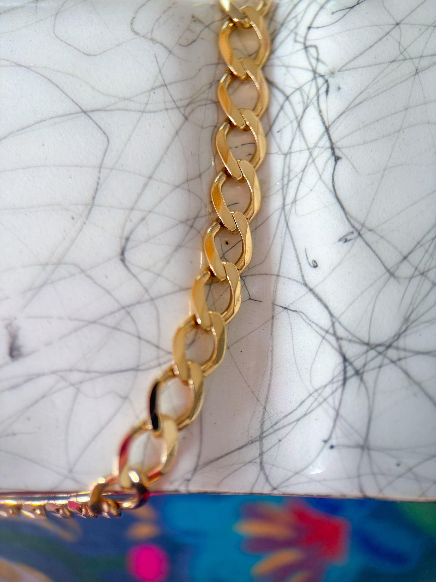 Vintage Curb Chain 18k Yellow Gold 20.5 Inch Necklace