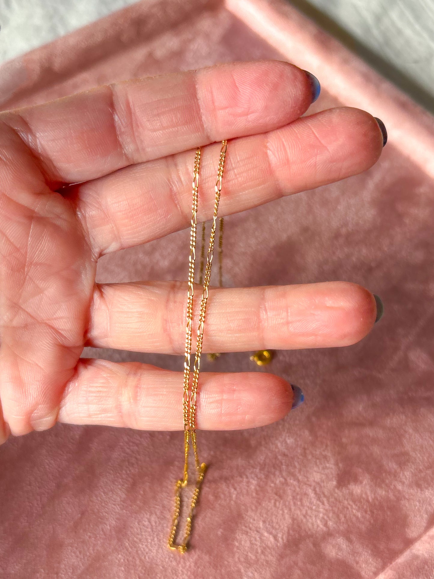 Vintage Figaro 14k Yellow Gold 20.25 Inch Necklace