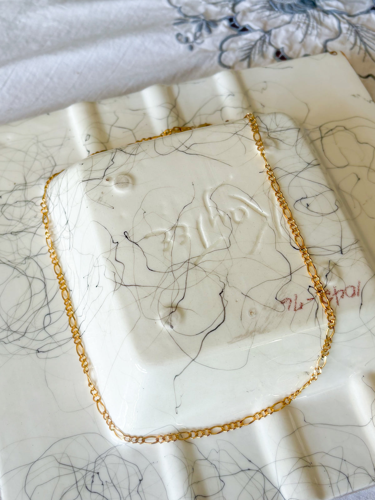 Vintage Figaro 14k Yellow Gold 20 Inch Necklace