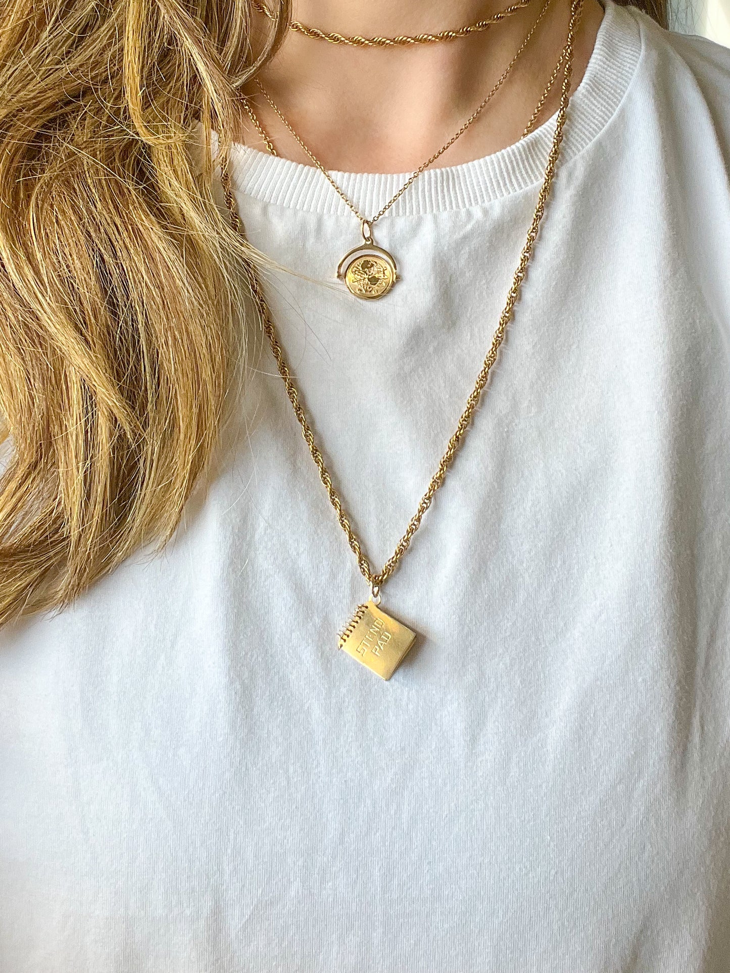 Vintage Steno Pad 14k Yellow Gold Charm
