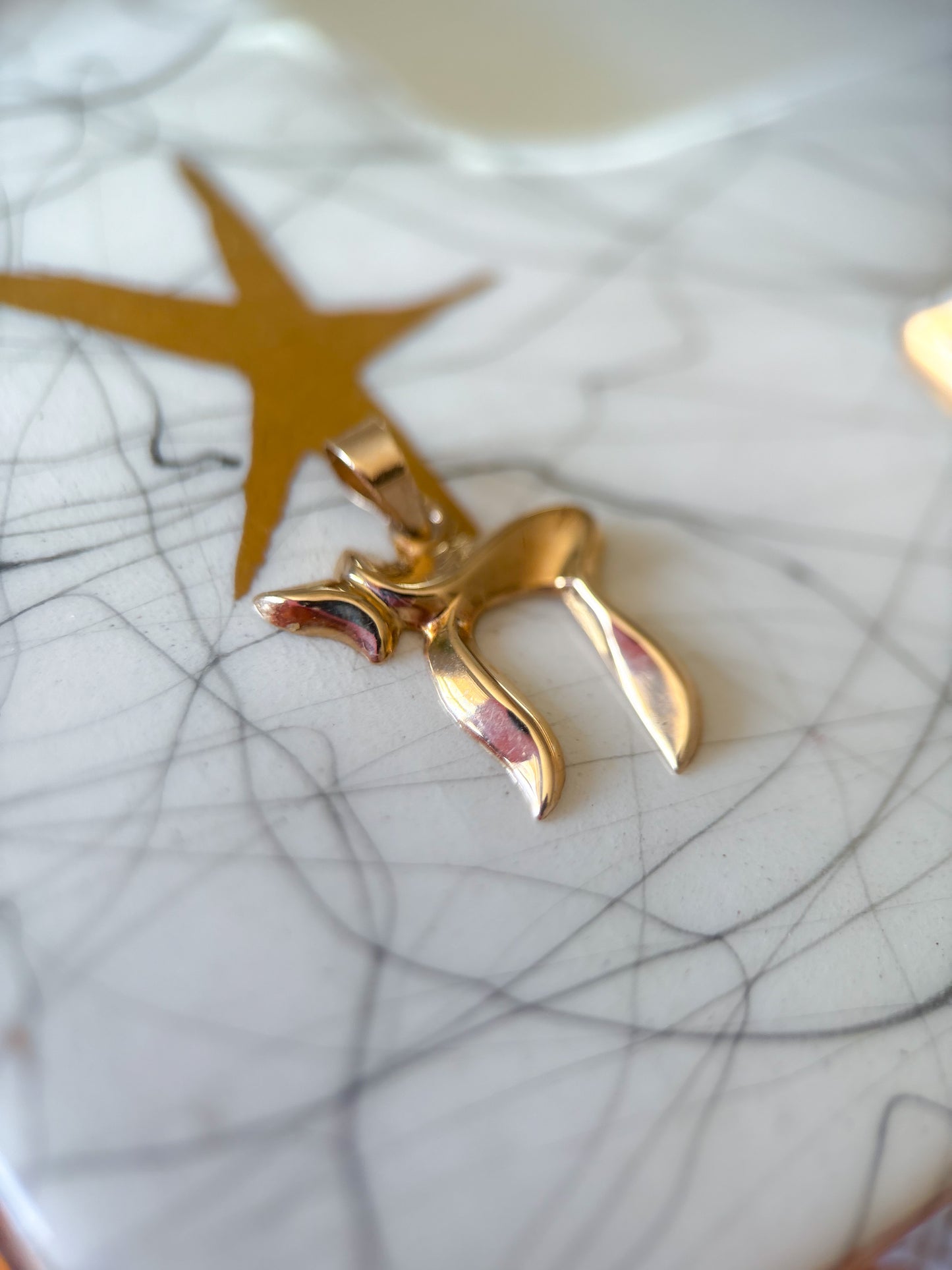 Vintage Chai 14k Yellow Gold Charm