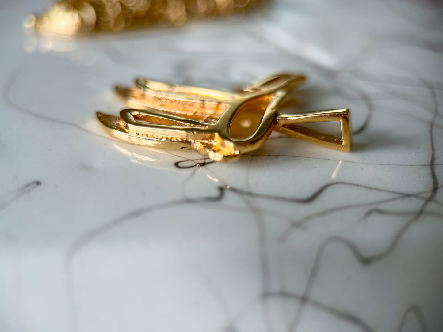 Vintage Insane 3D Chai 14k Yellow Gold Charm