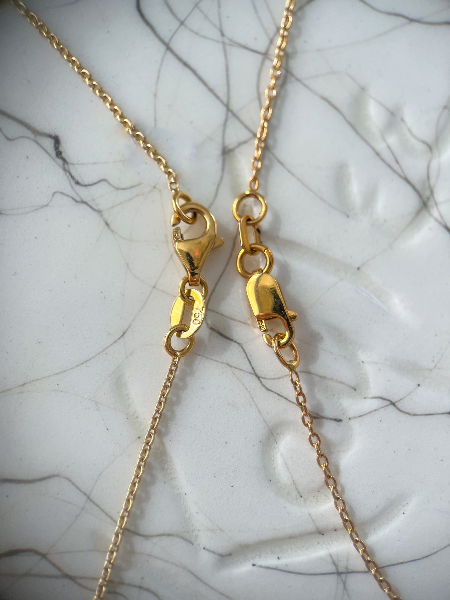 Natural Diamond Evil Eye 18k Yellow Gold Charm with Chain
