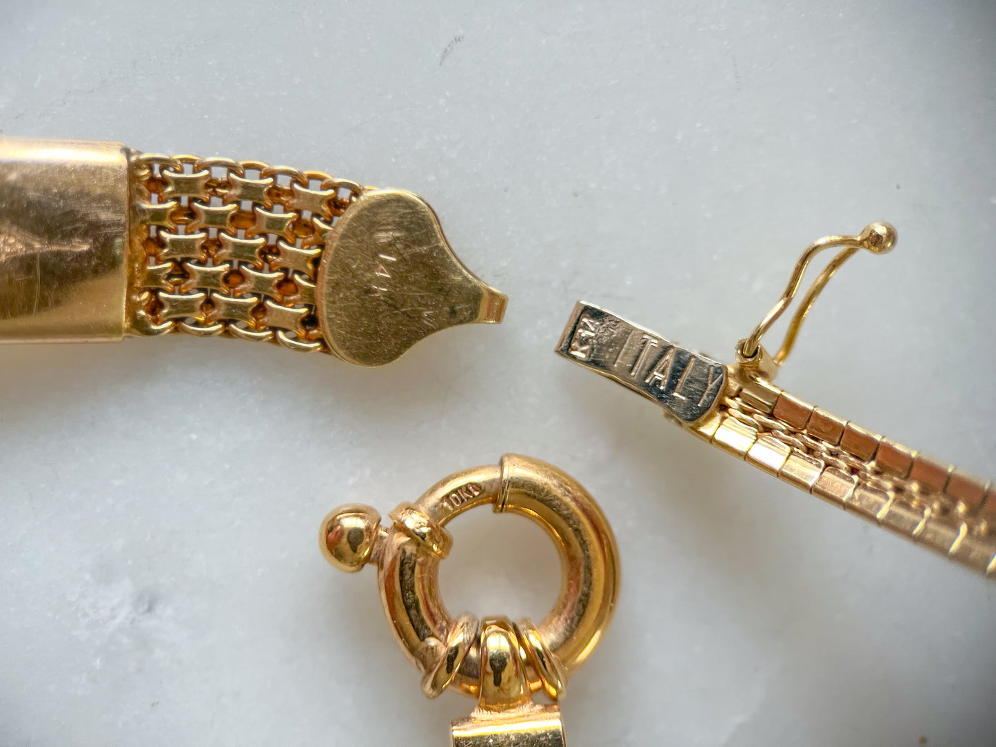 Vintage Mesh 14k Yellow Gold 7.5 Inch Bracelet