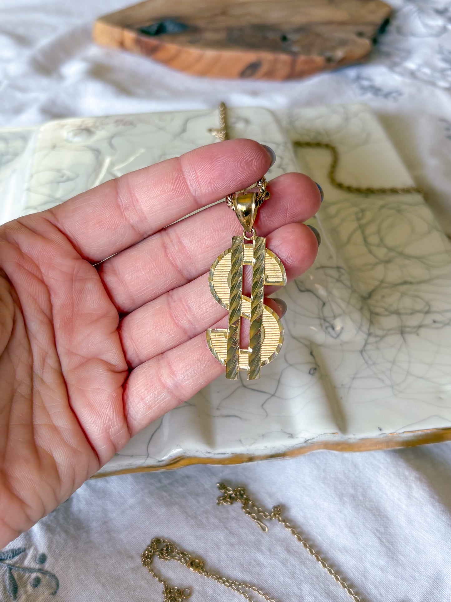 Various Dollar Sign 10k Yellow Gold Charms