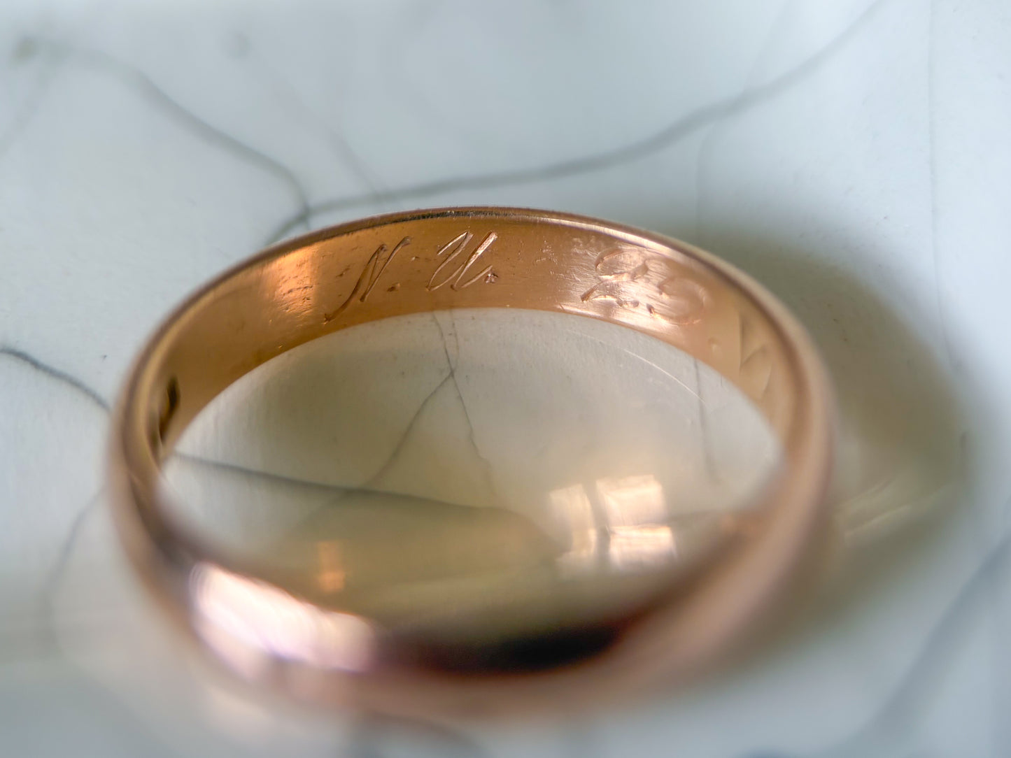 Vintage 14k Rose Gold Band, Circa 1930s