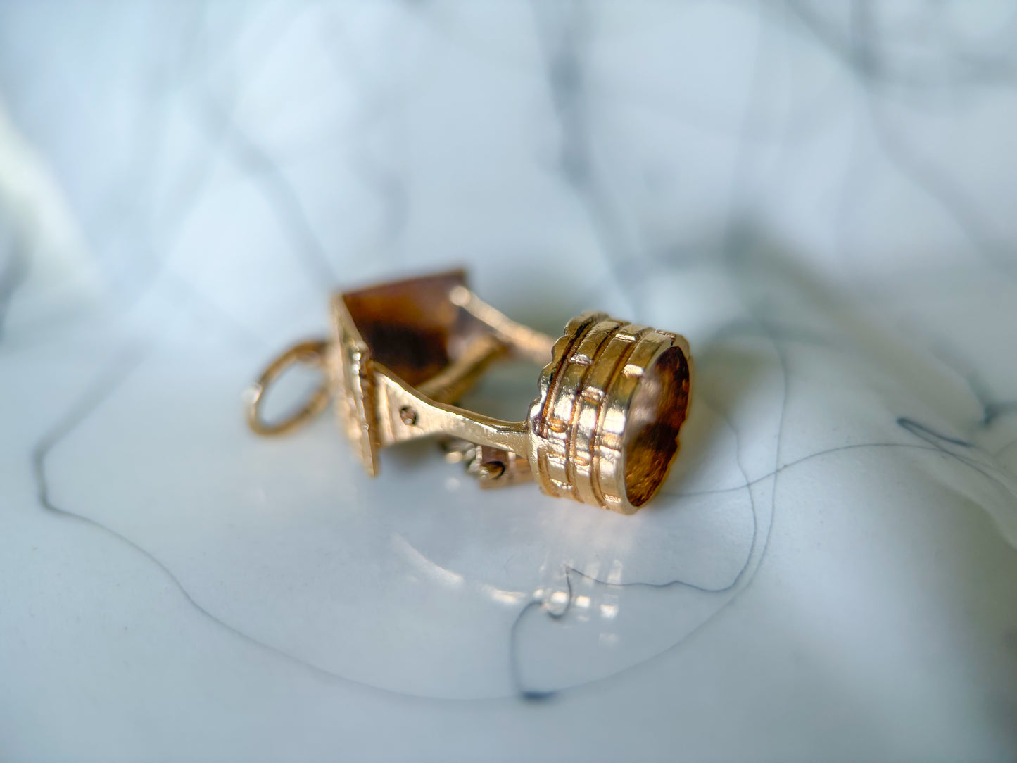 Vintage Water Well 14k Yellow Gold Charm