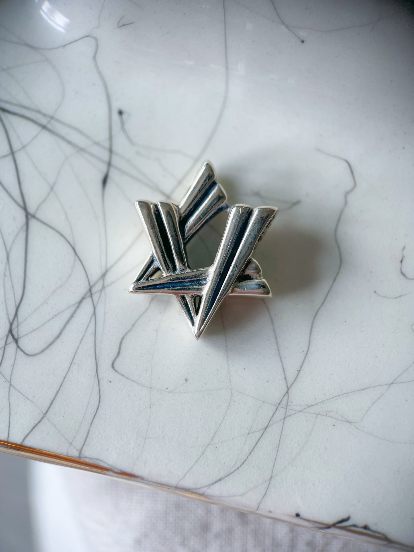 Vintage Star of David Chunky Sterling Silver Charm