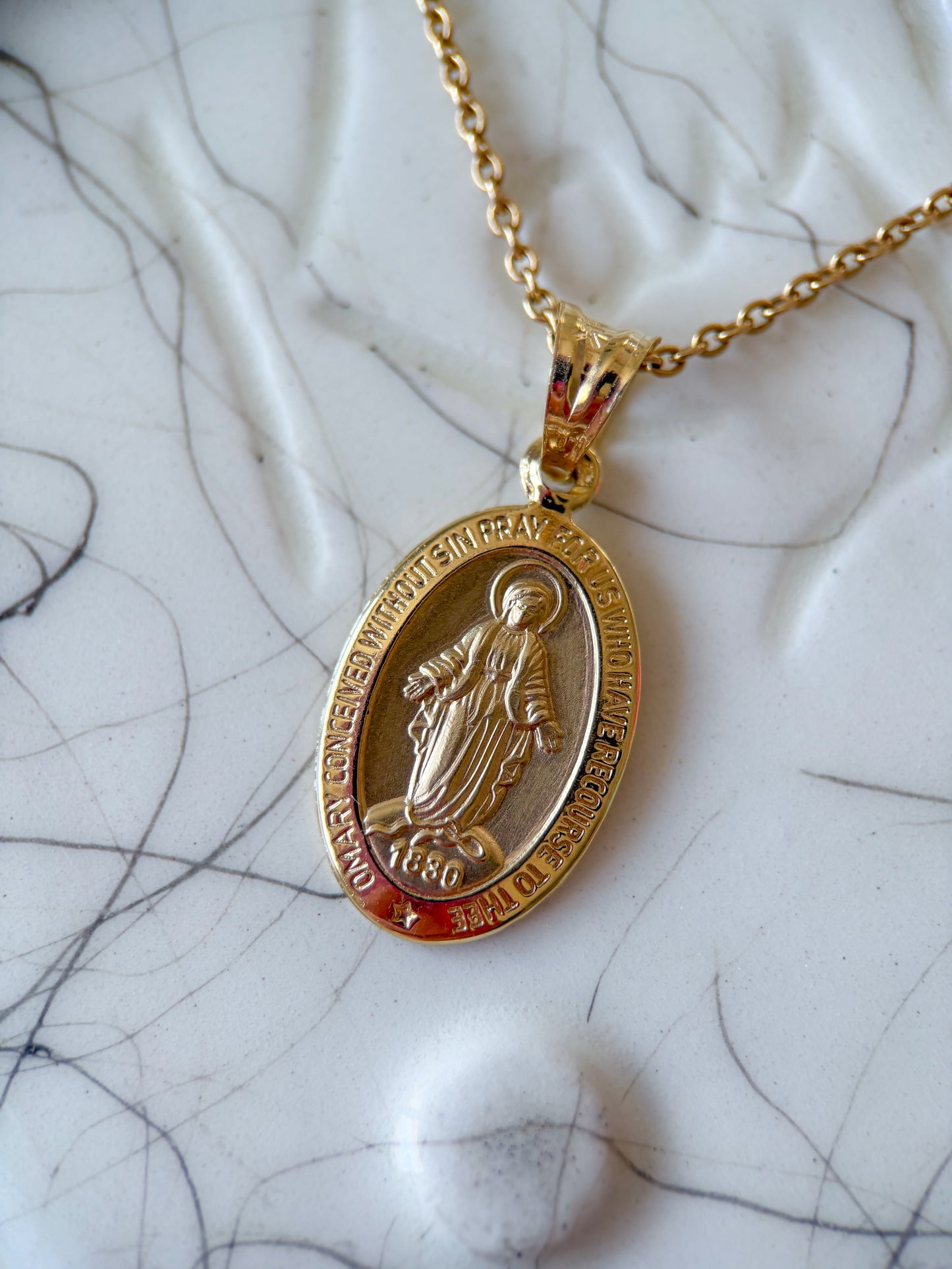 Saint Joseph and Mary 10k Yellow Gold Charms
