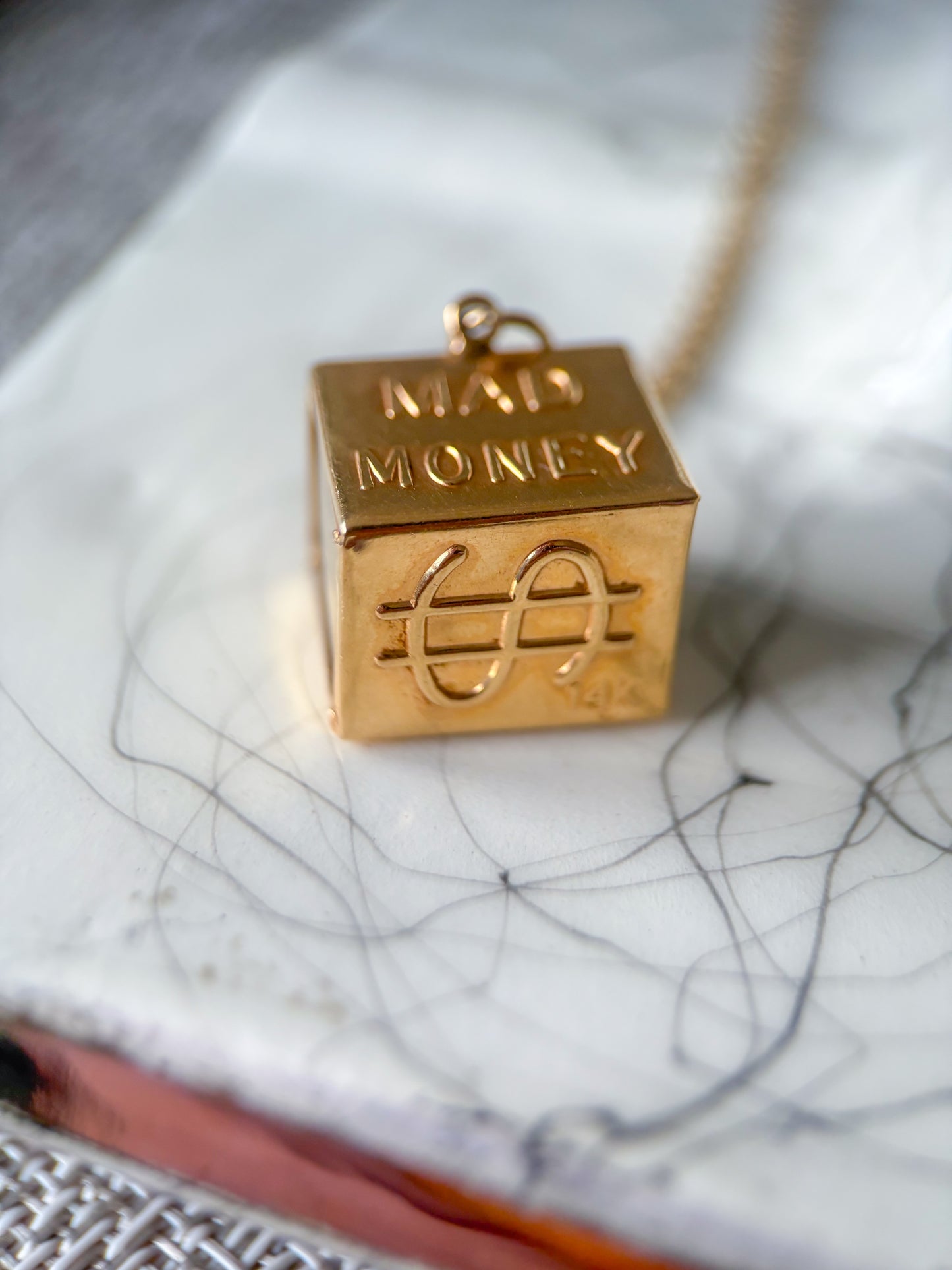 Vintage Money Box 14k Yellow Gold Charm
