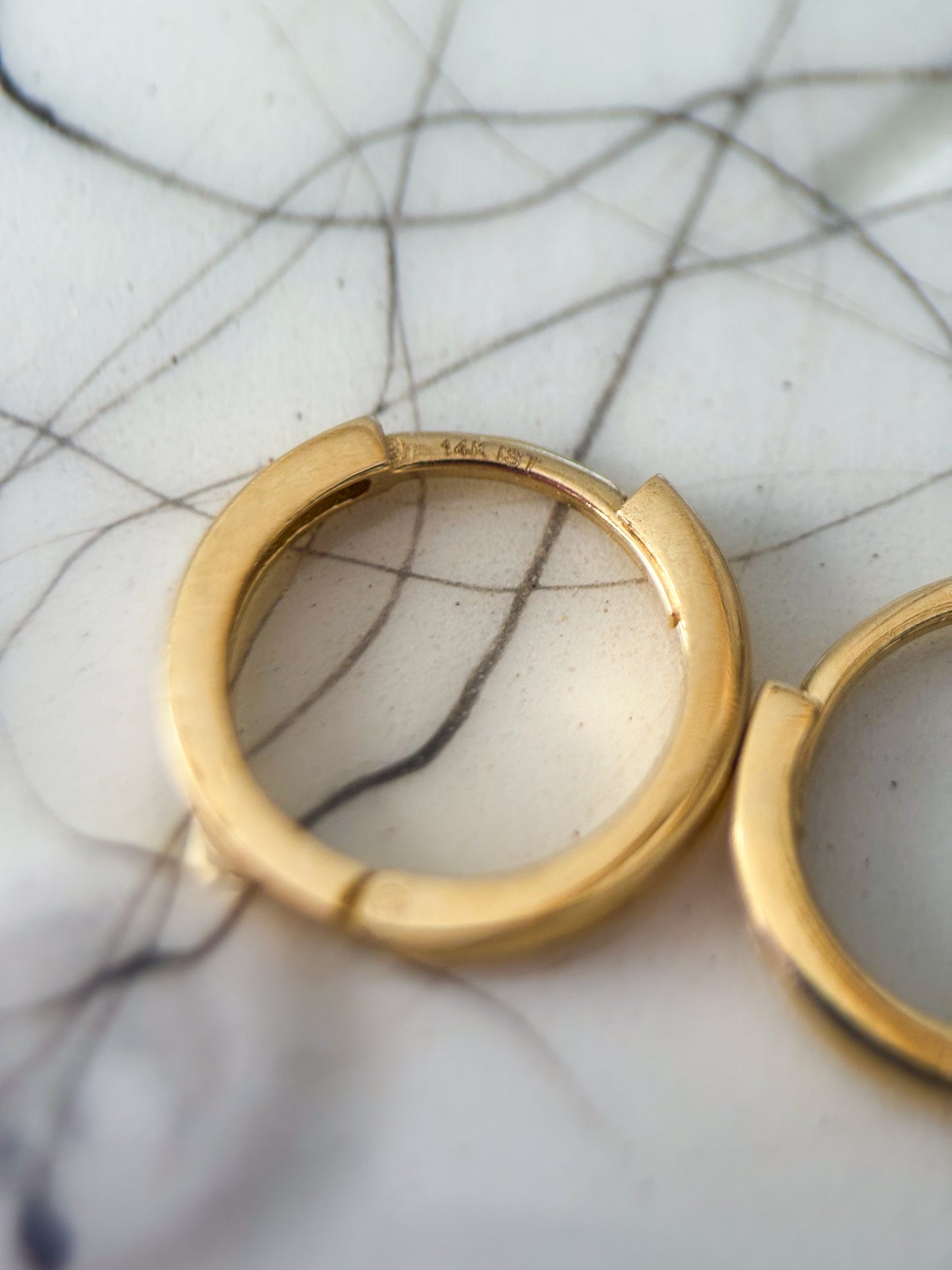 Vintage Small 14k Yellow Gold Huggies